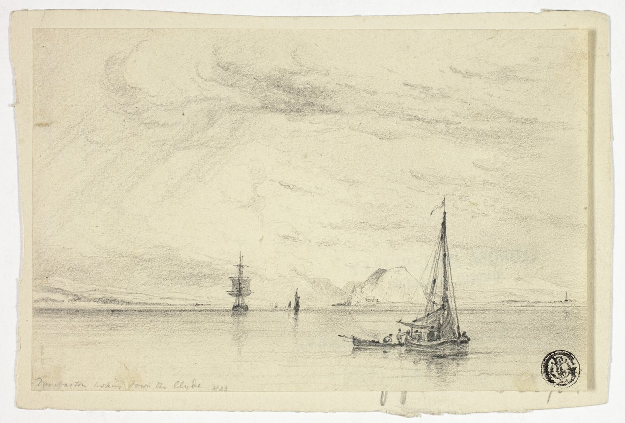 Dunbarton vista dal Clyde da Anthony Vandyke Copley Fielding