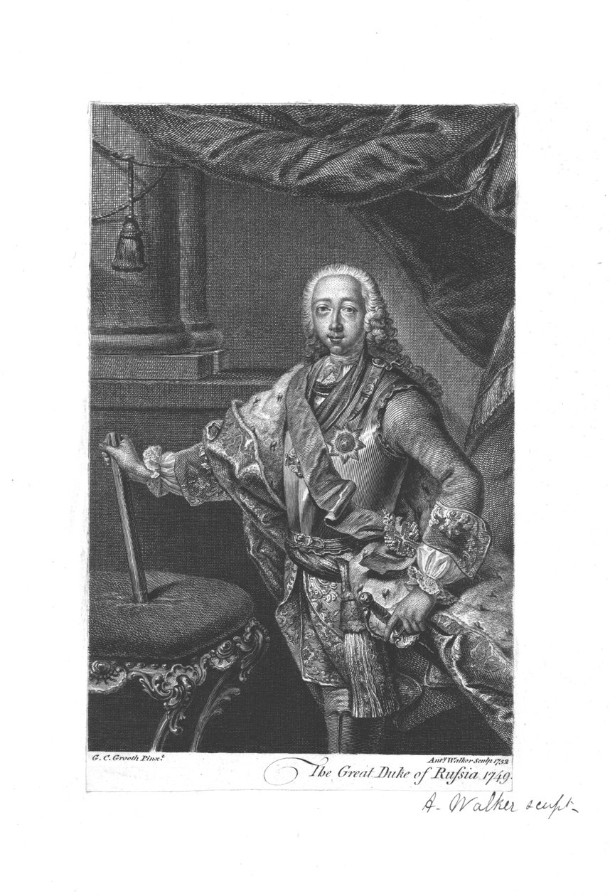 Il grande duca di Russia, 1749 da Anthony Walker