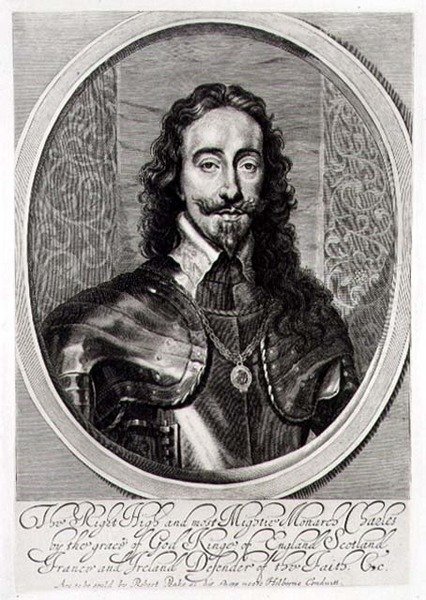 Ritratto di Carlo I (1600-49) inciso da William Faithorne (1616-91) 1658 da Anthony van (after) Dyck
