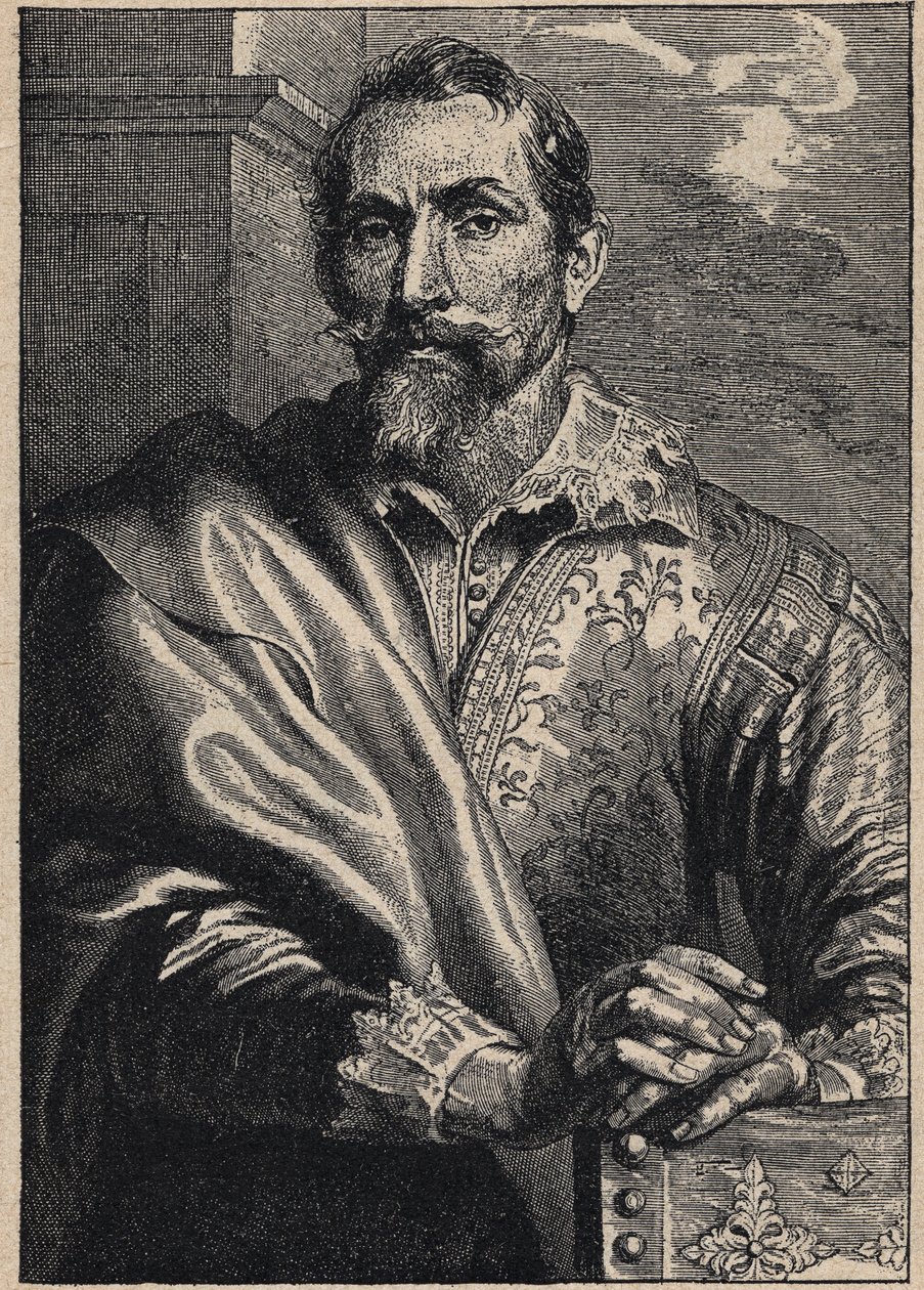 Ritratto di Synders (Franciscus Snyders) (Frans Snyders o Snijders) 1579-1657 di Anthony van Dyck da Anthony van (after) Dyck