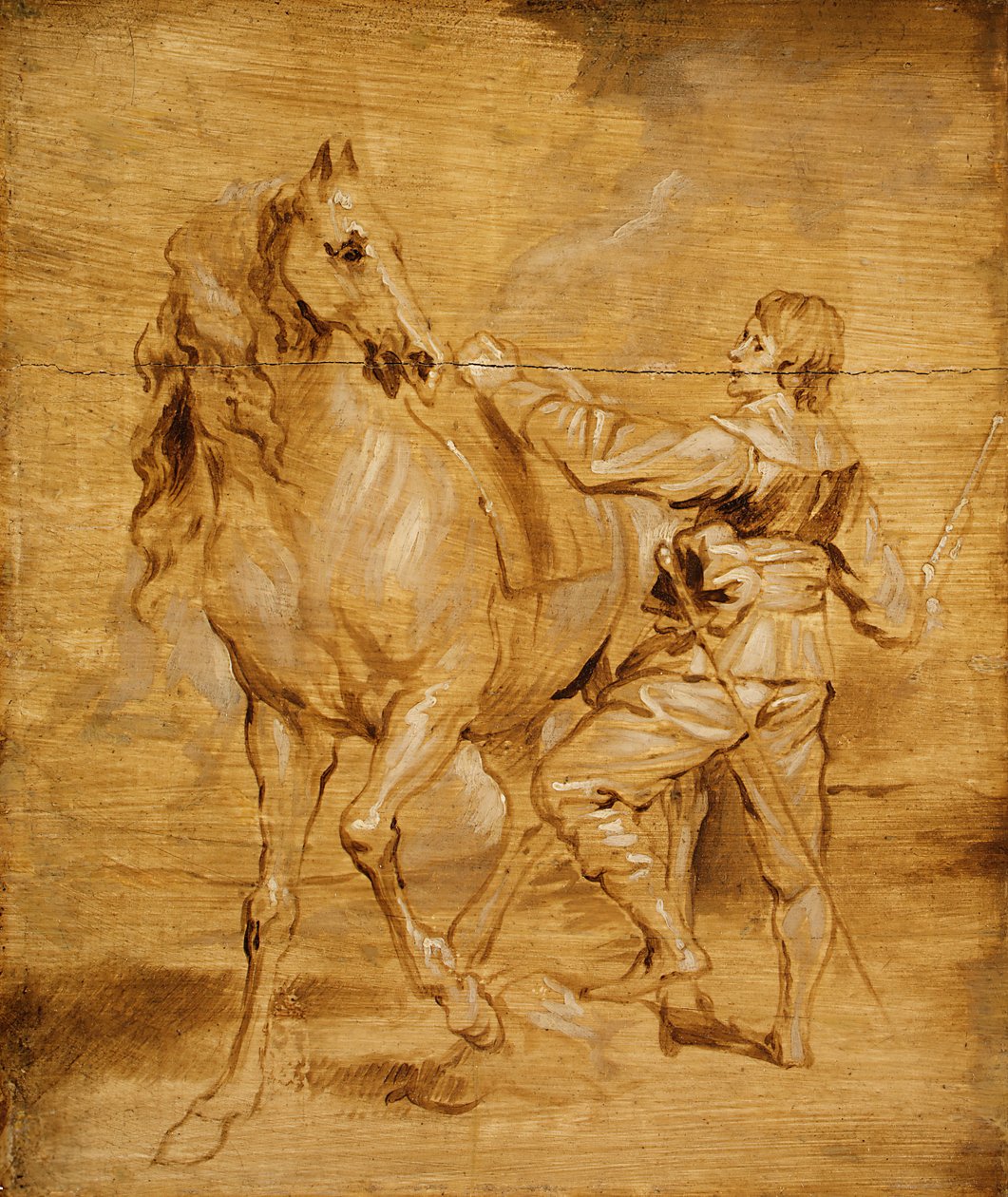Un uomo che monta un cavallo da Anthony van Dyck