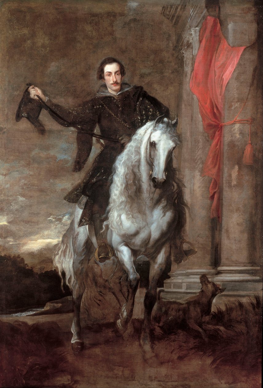 Anton Giulio Brignole-Sale on horseback da Anthony van Dyck