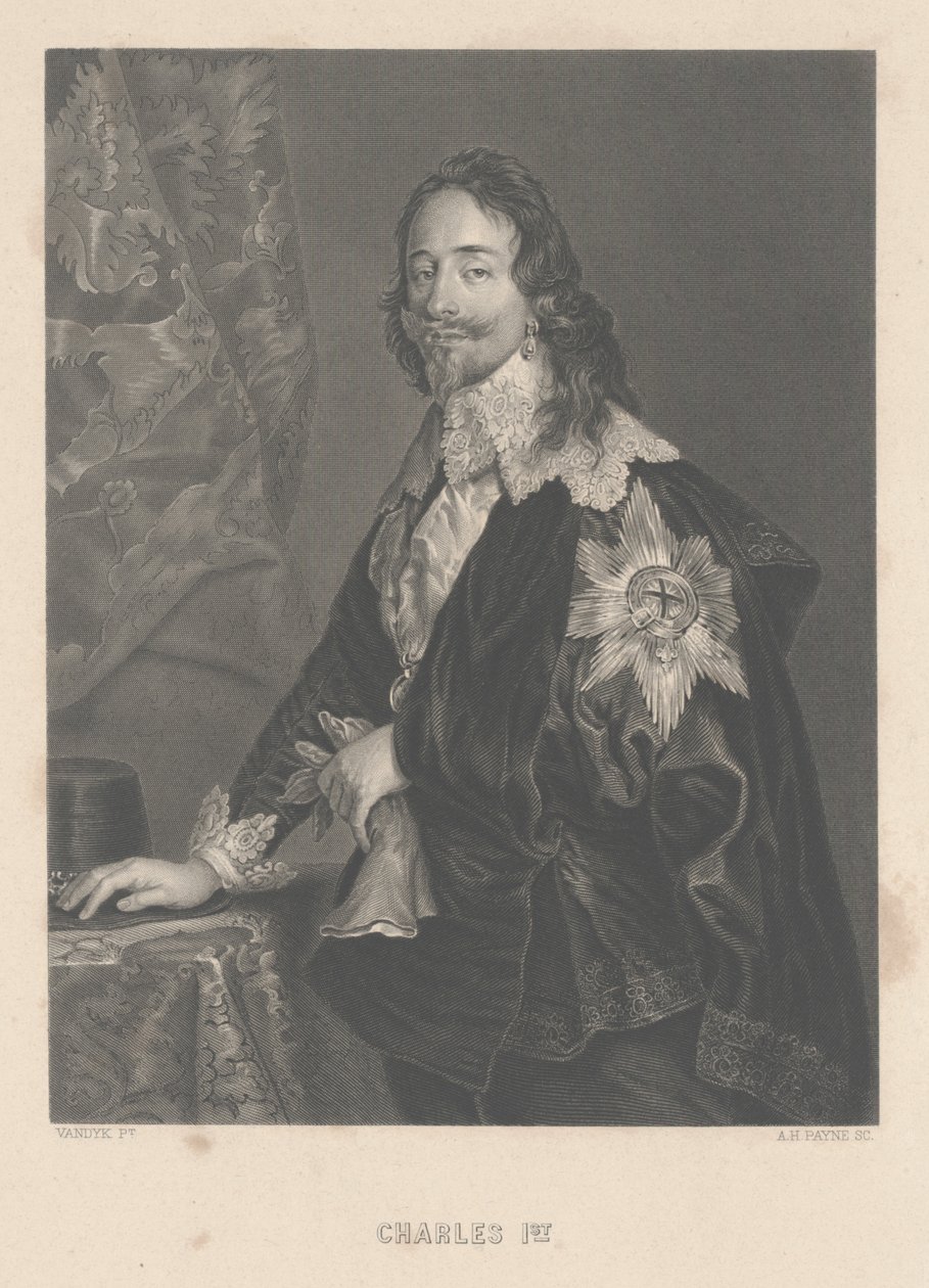 Carlo I, inciso da A.H. Payne da Anthony van Dyck