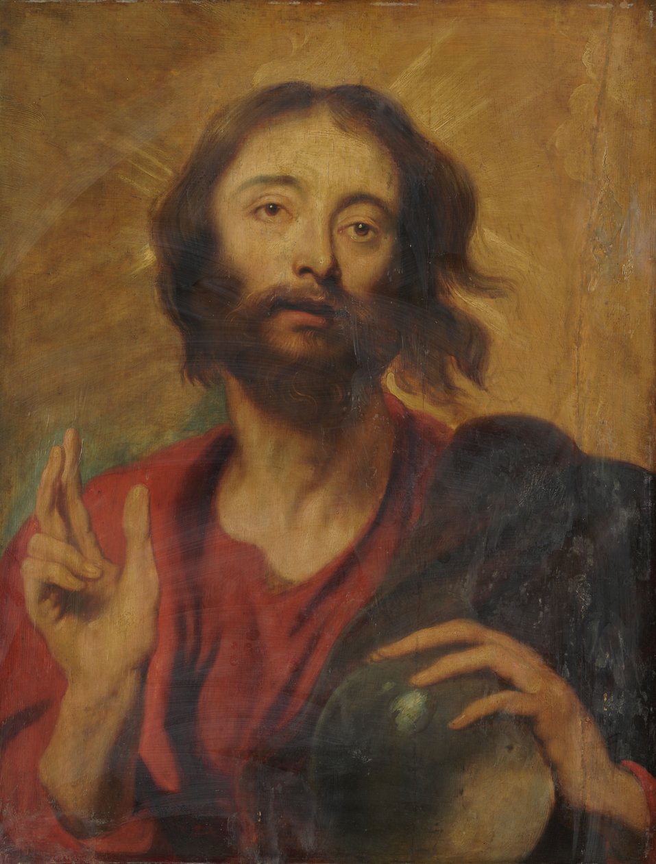Cristo come salvatore del mondo da Anthony van Dyck