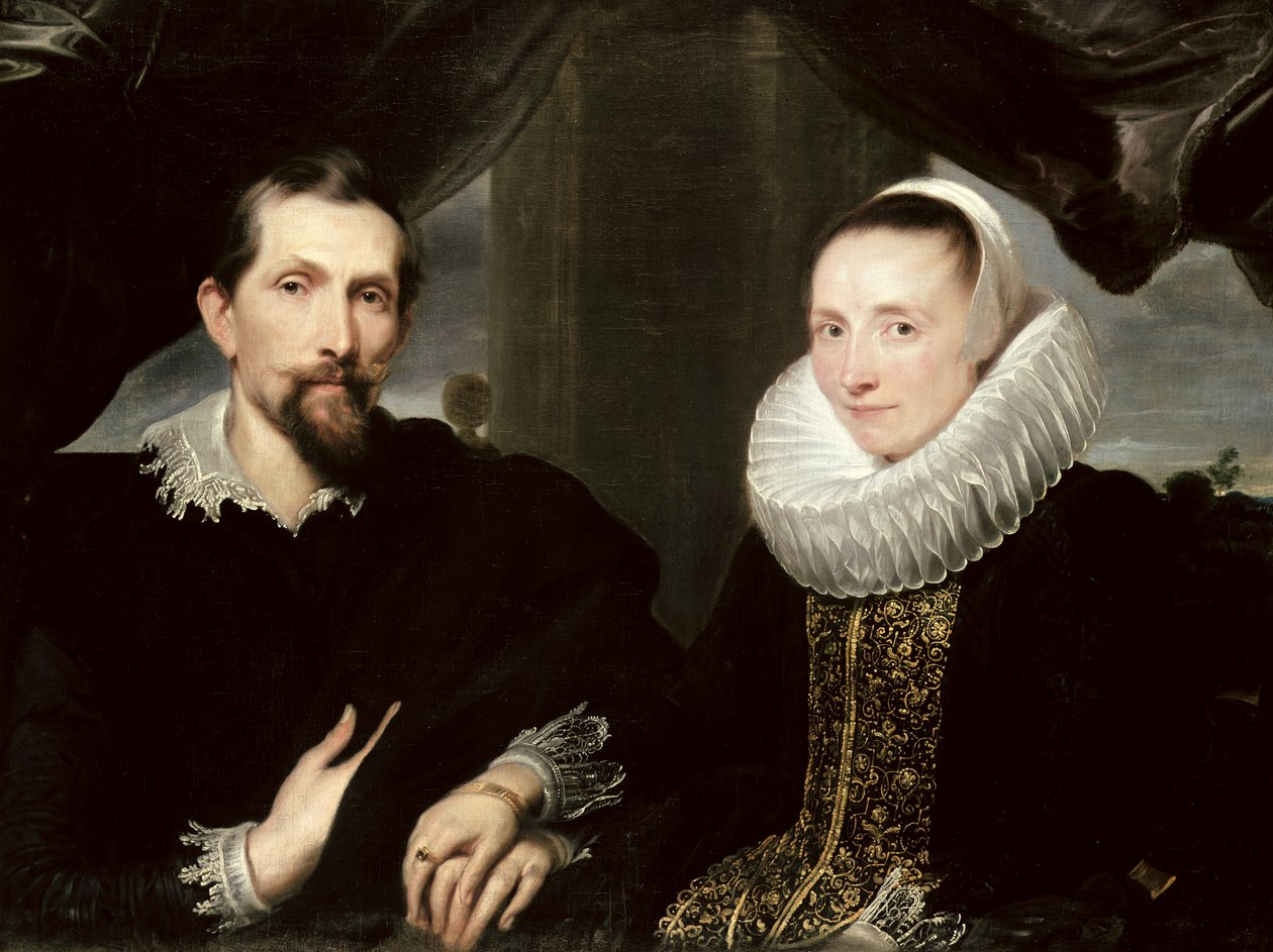 Doppio Ritratto del Pittore Frans Snyders (1579-1657) e Sua Moglie Margaretha de Vos, 1621 da Anthony van Dyck