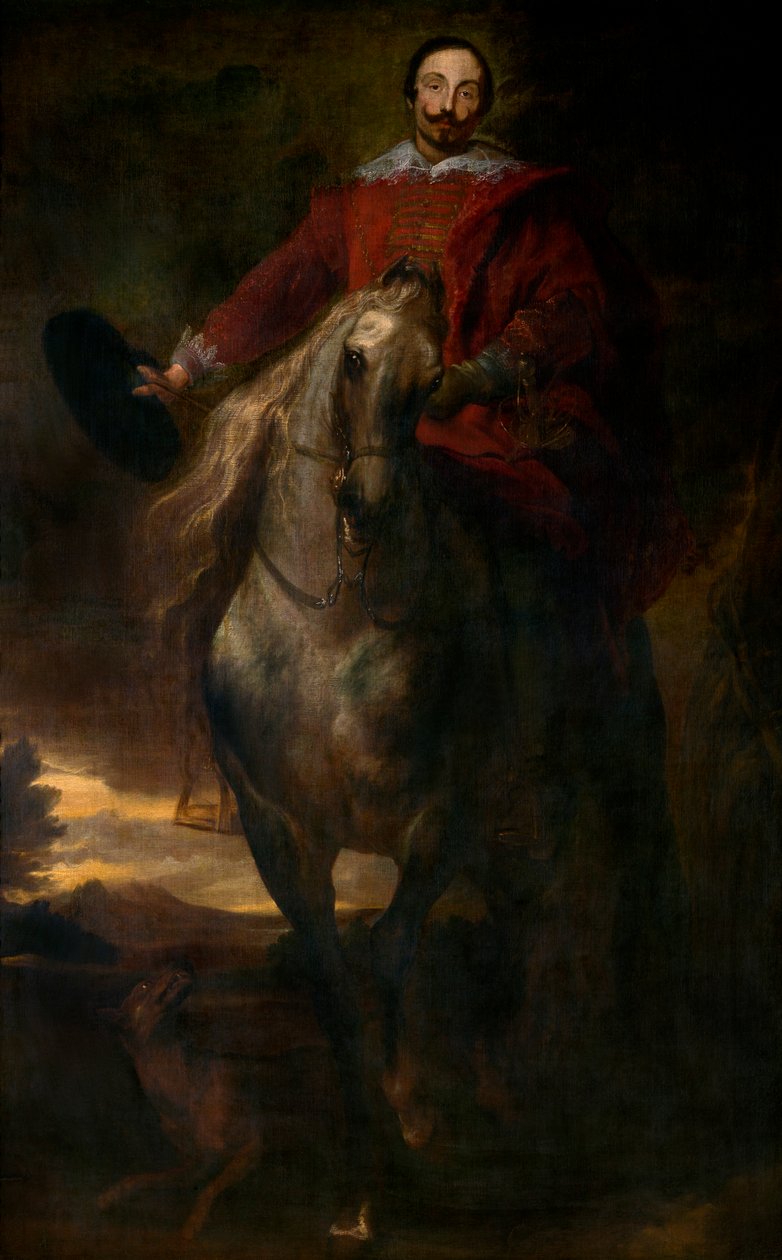 Ritratto equestre del pittore Cornelis de Wael da Anthony van Dyck