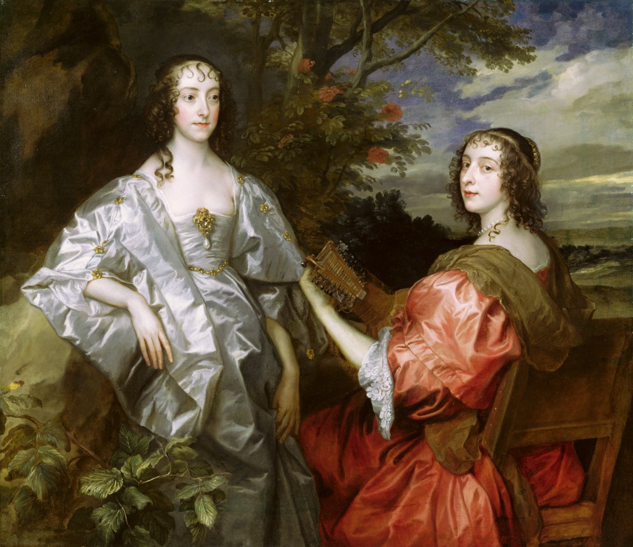 Caterina Contessa di Chesterfield e Lucia Contessa di Huntingdon, c.1636-40 da Anthony van Dyck