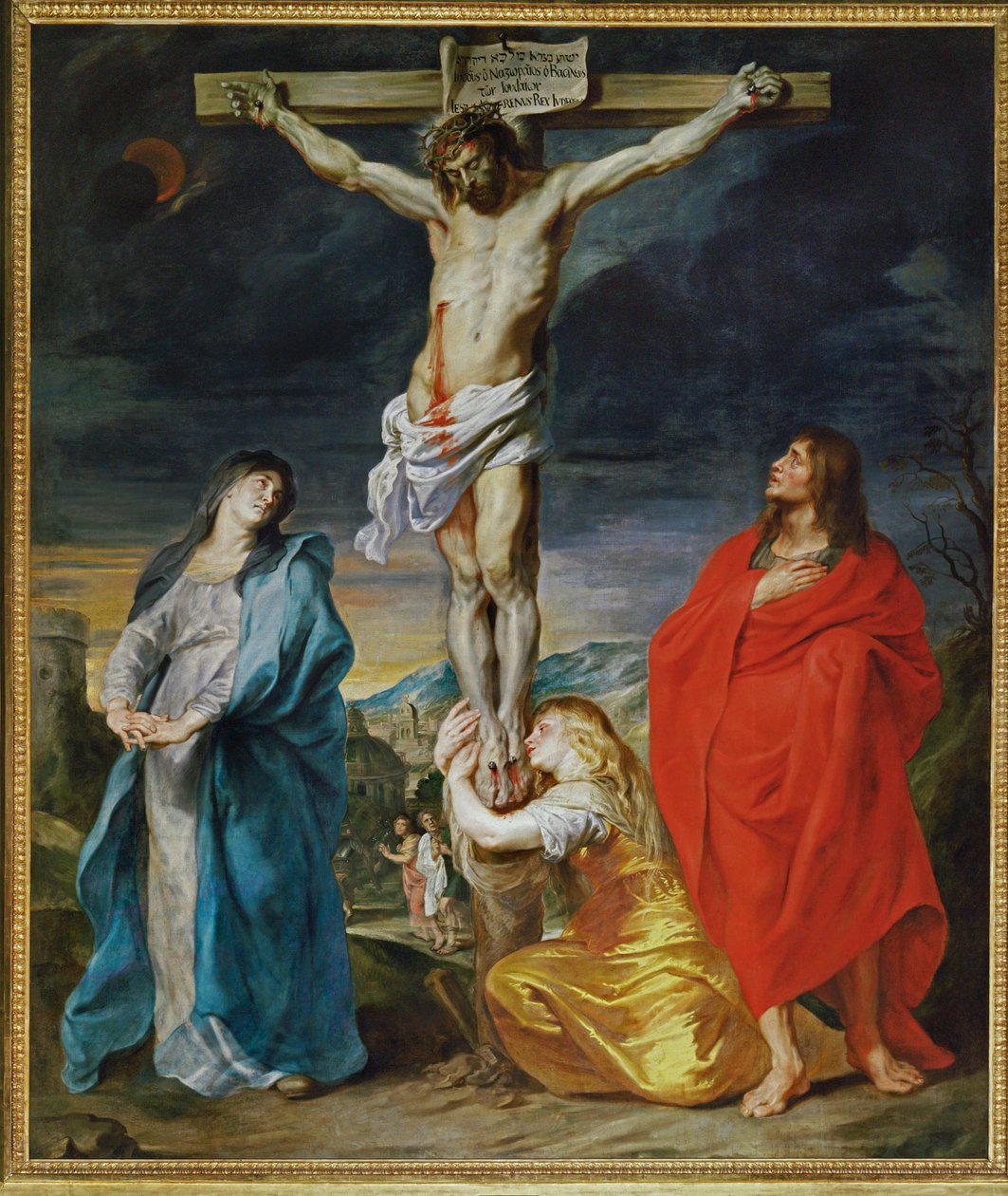 Cristo in croce, la Vergine Maria, San Giovanni e Santa Maddalena ... da Anthony van Dyck