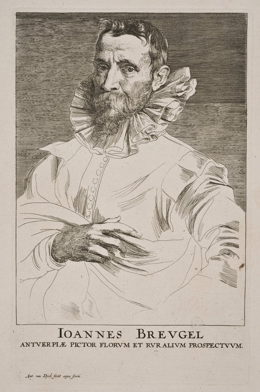 Ritratto di Jan Brueghel il Vecchio da Anthony van Dyck