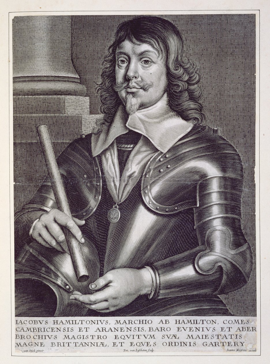 Ritratto di James Hamilton, 1° Duca di Hamilton, inciso da Joannes Meyssens da Anthony van Dyck
