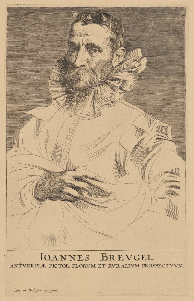Ritratto di Jan Bruegel il Vecchio da Anthony van Dyck