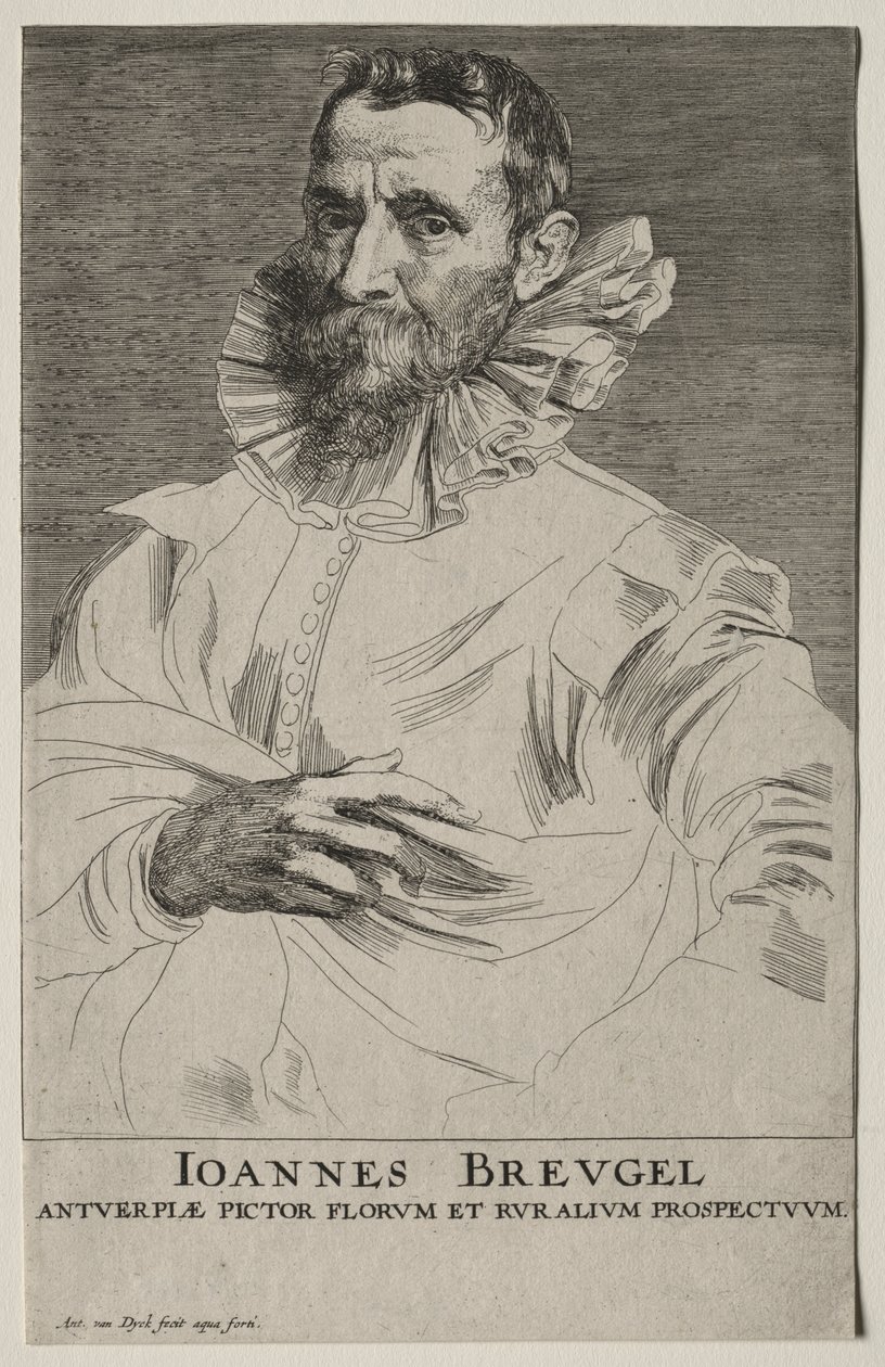 Ritratto di Jan Brueghel da Anthony van Dyck