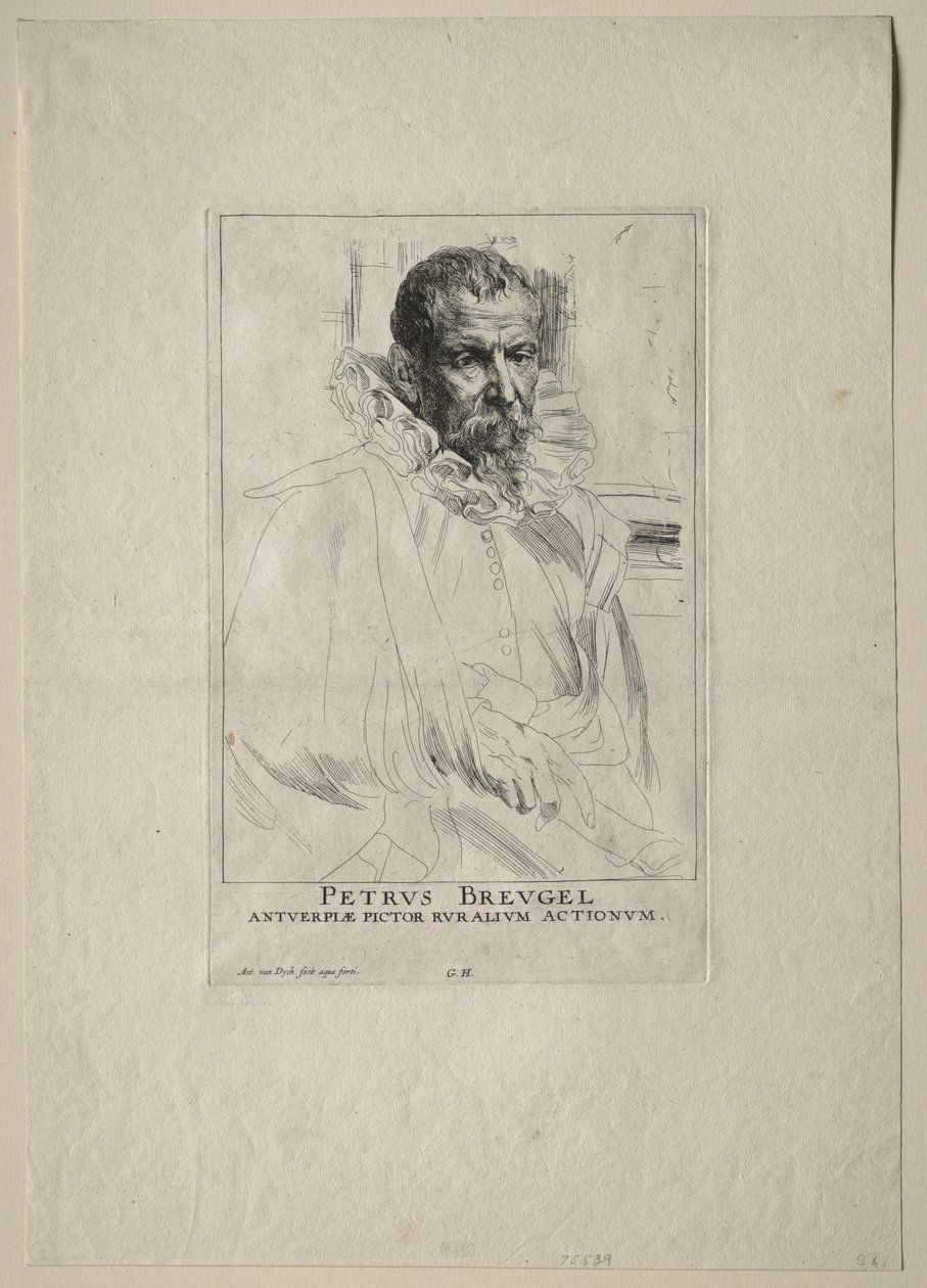 Ritratto di Pieter Breughel da Anthony van Dyck