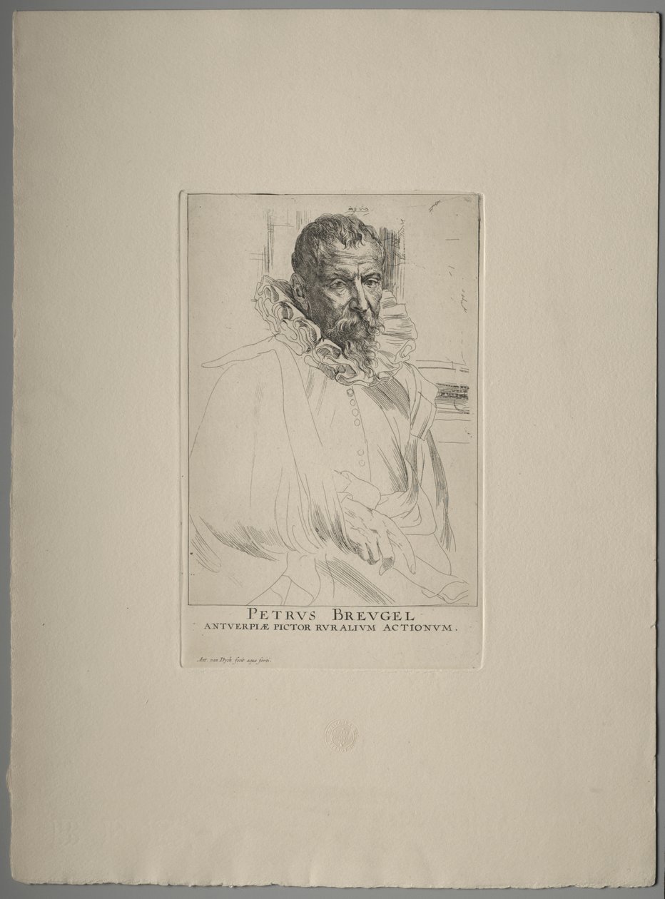 Ritratto di Pieter Brueghel da Anthony van Dyck