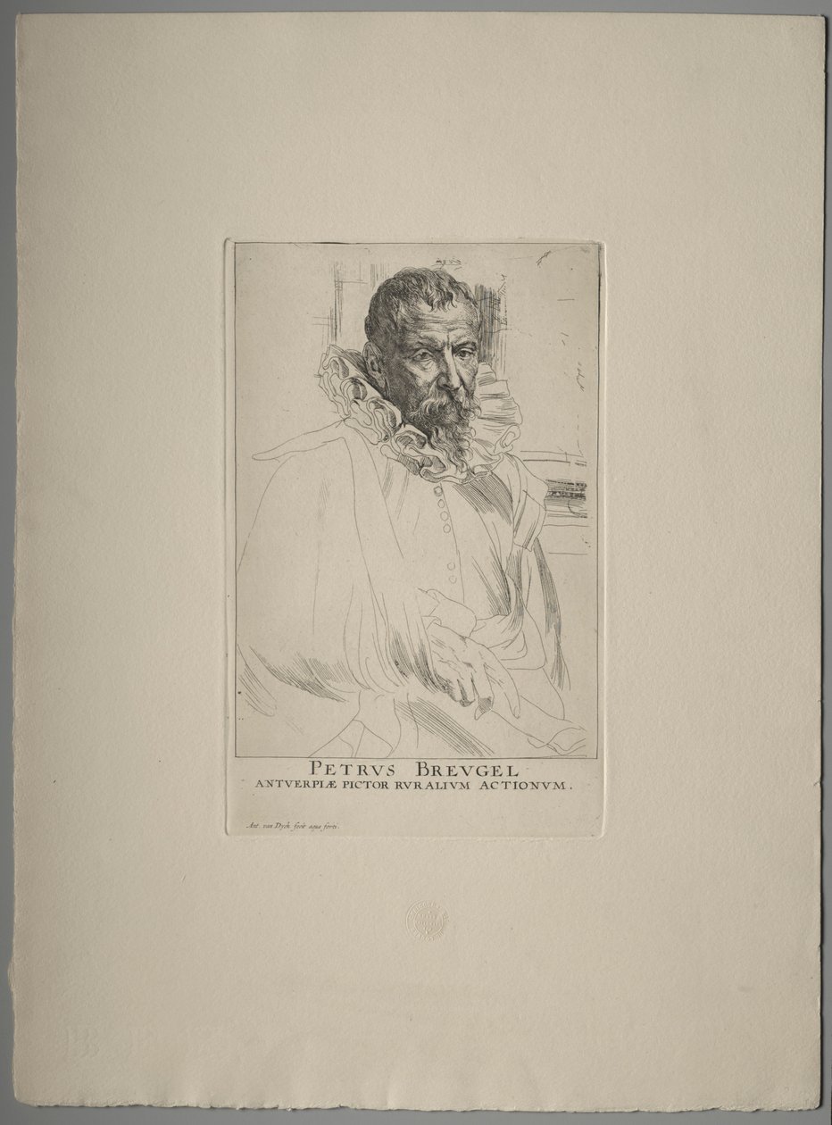 Ritratto di Pieter Brueghel da Anthony van Dyck