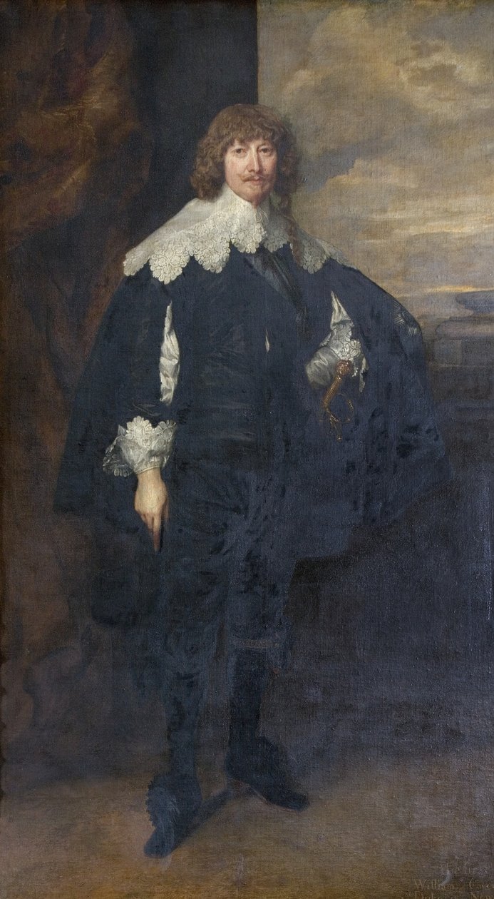 Ritratto di William Cavendish, alterato con fascia blu da Anthony van Dyck