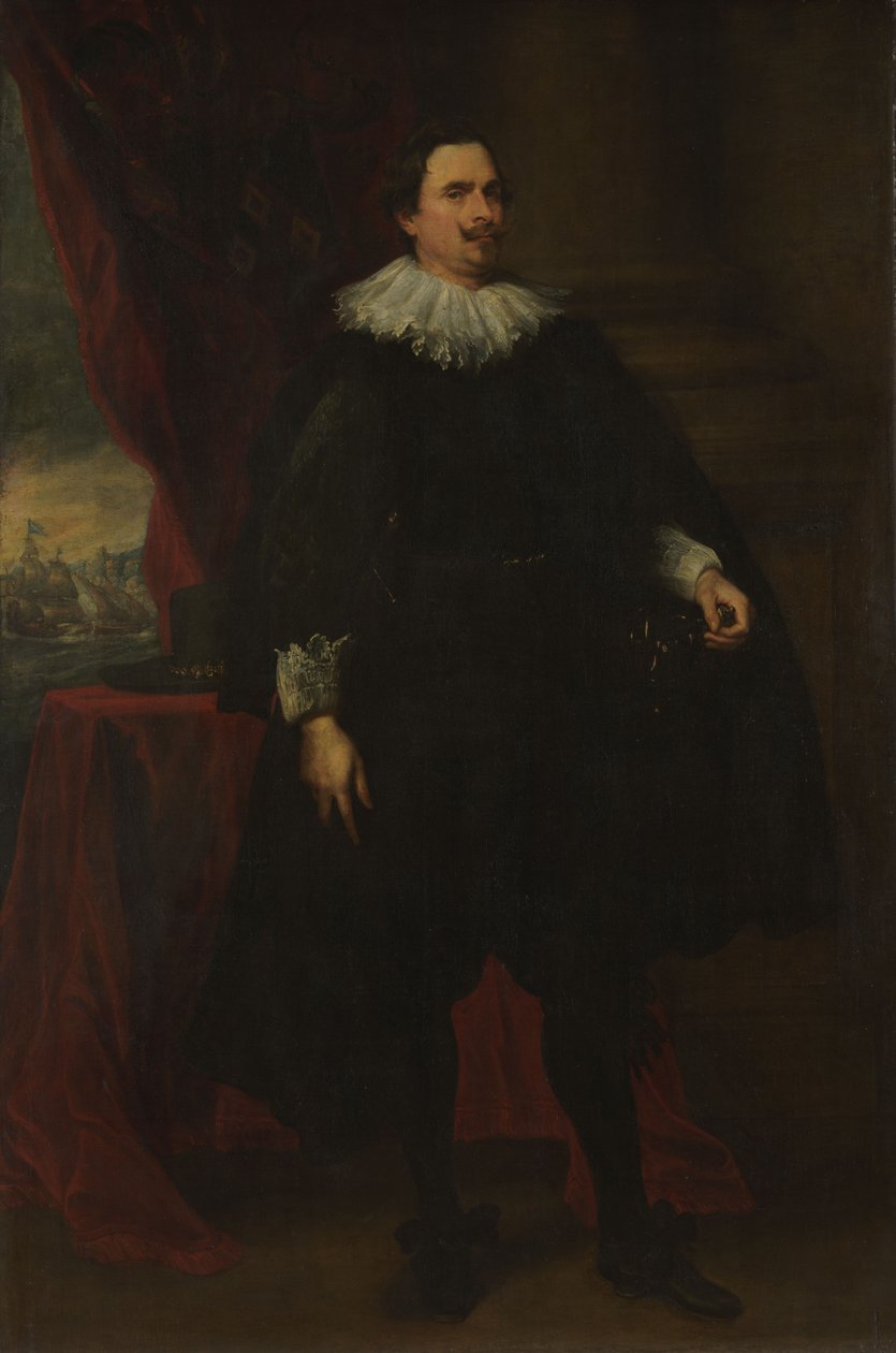 Ritratto di un membro maschile della famiglia Van der Borcht, 1635 circa (olio su tela) da Anthony van Dyck