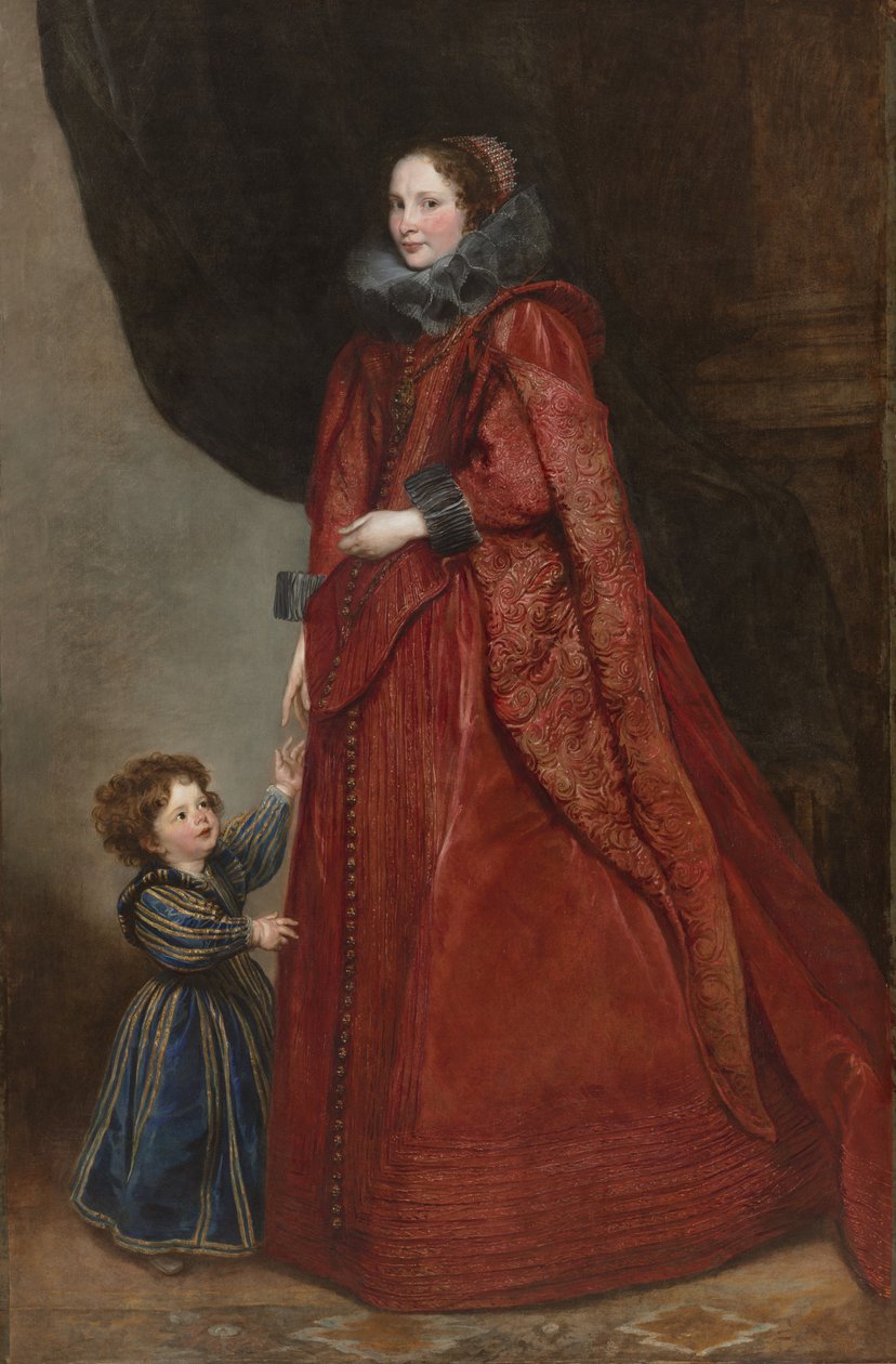 Ritratto di una donna e un bambino da Anthony van Dyck