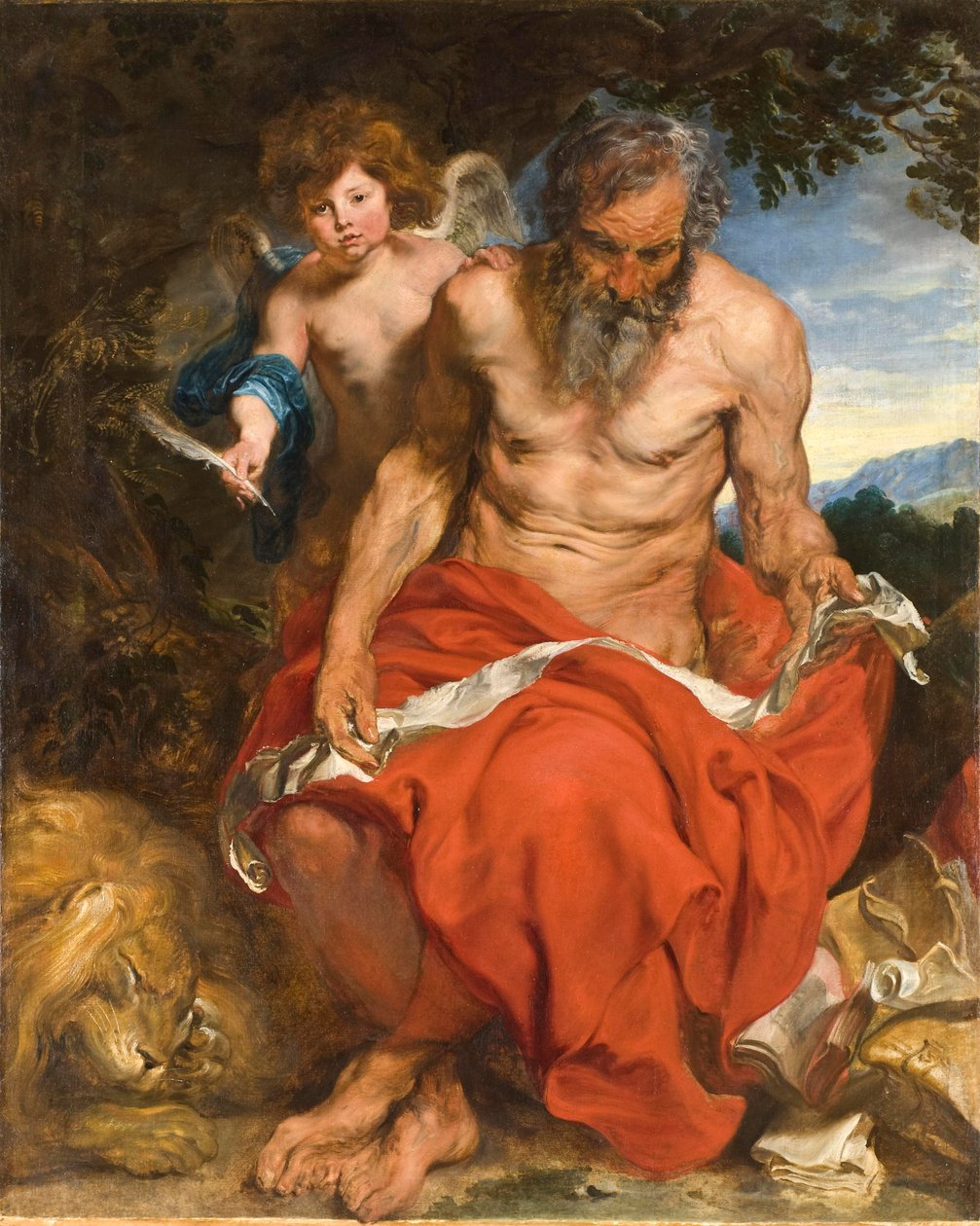San Girolamo, 1620 circa (olio su tela) da Anthony van Dyck
