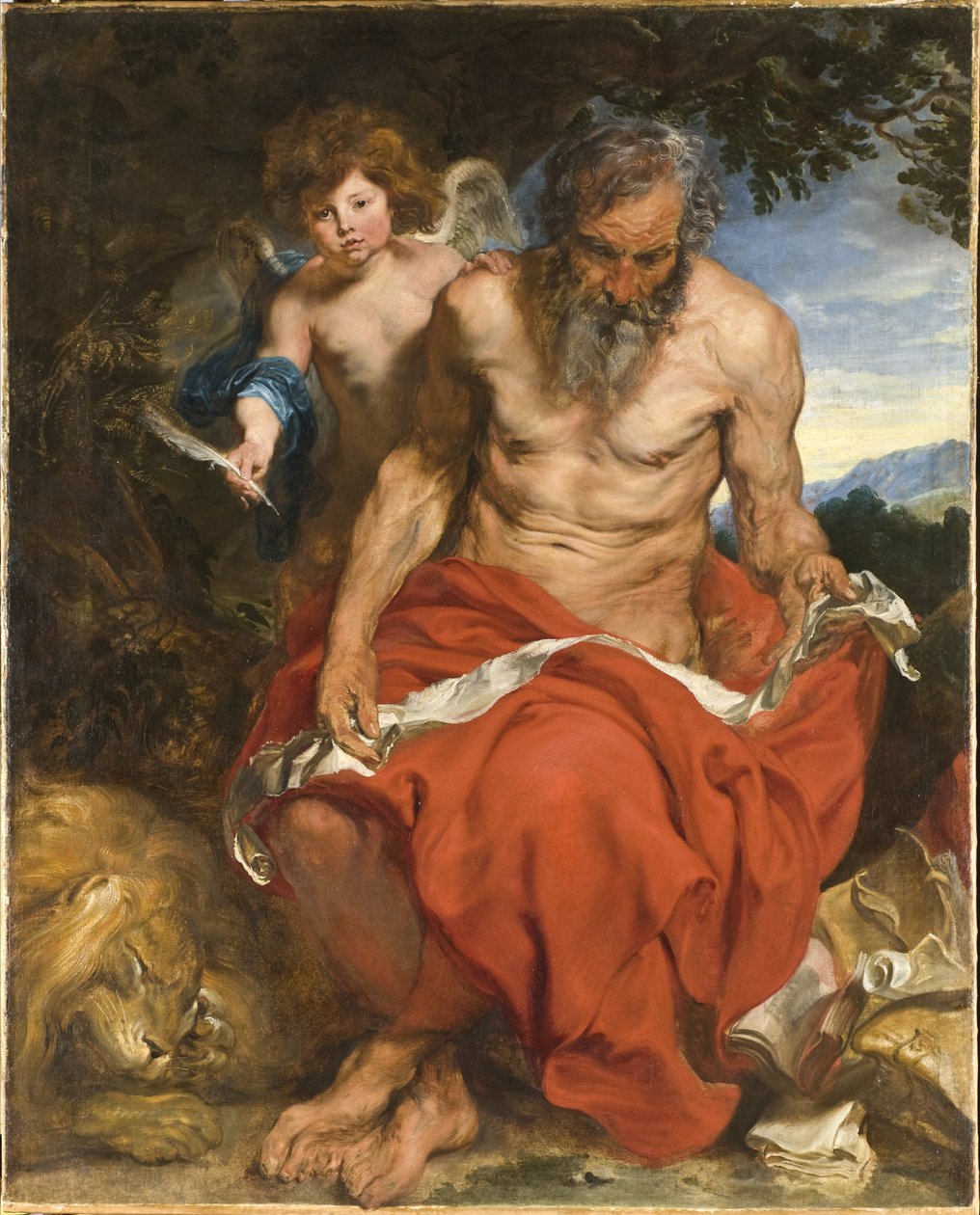 San Girolamo in meditazione nel deserto da Anthony van Dyck