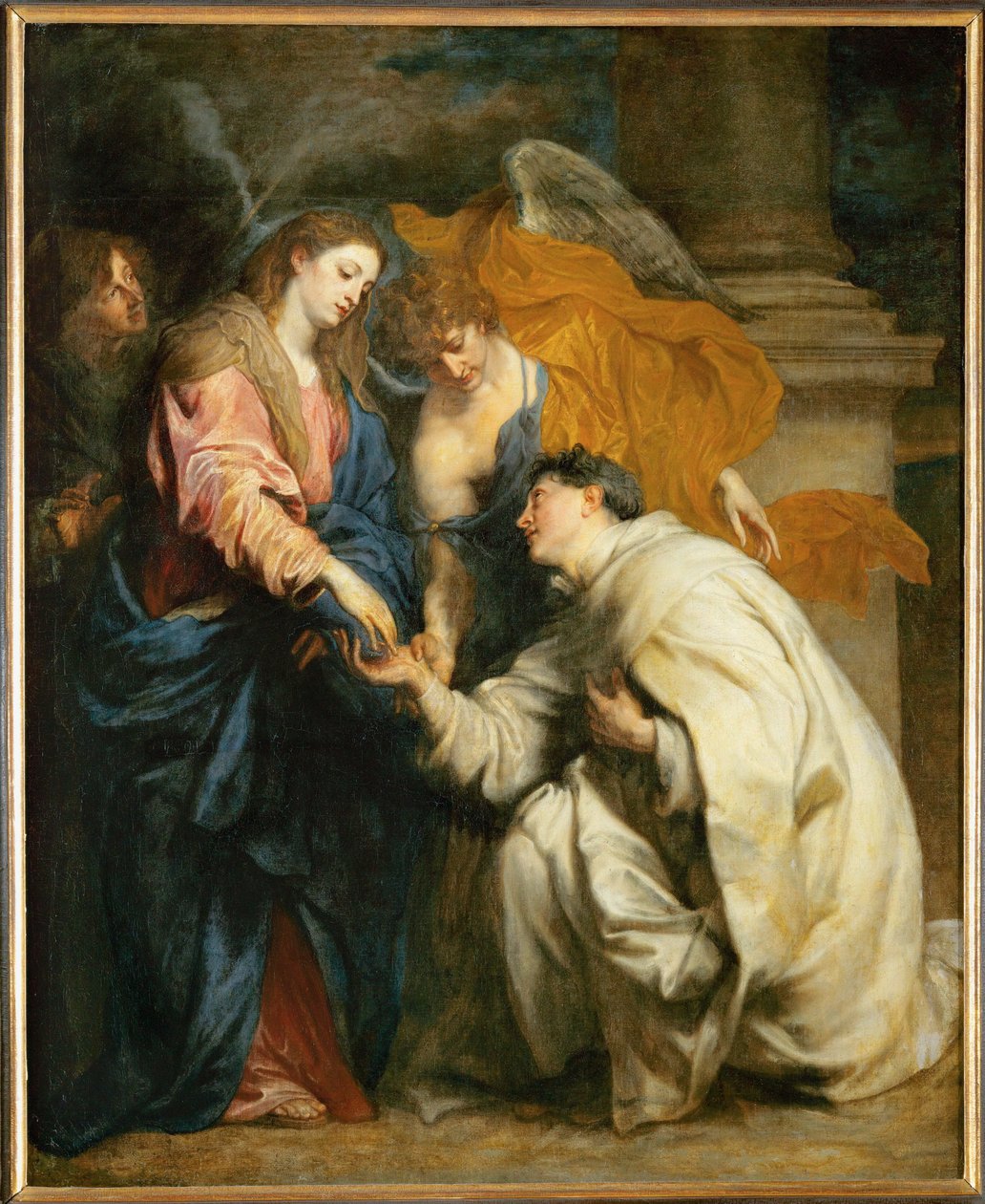 Il mistico fidanzamento del beato Hermann Joseph con la Vergine Maria (olio su tela) da Anthony van Dyck