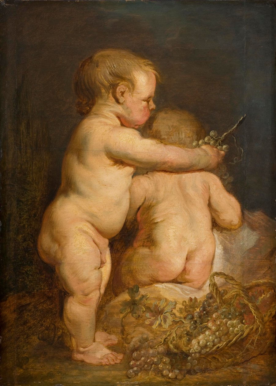 Due bambini nudi con uva da Anthony van Dyck