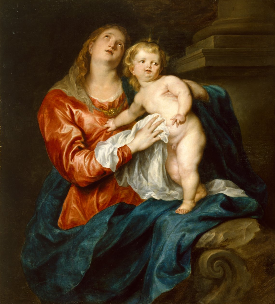 Vergine col Bambino da Anthony van Dyck
