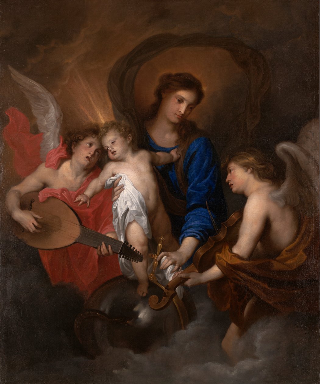 Vergine e Bambino con angeli musicisti da Anthony van Dyck