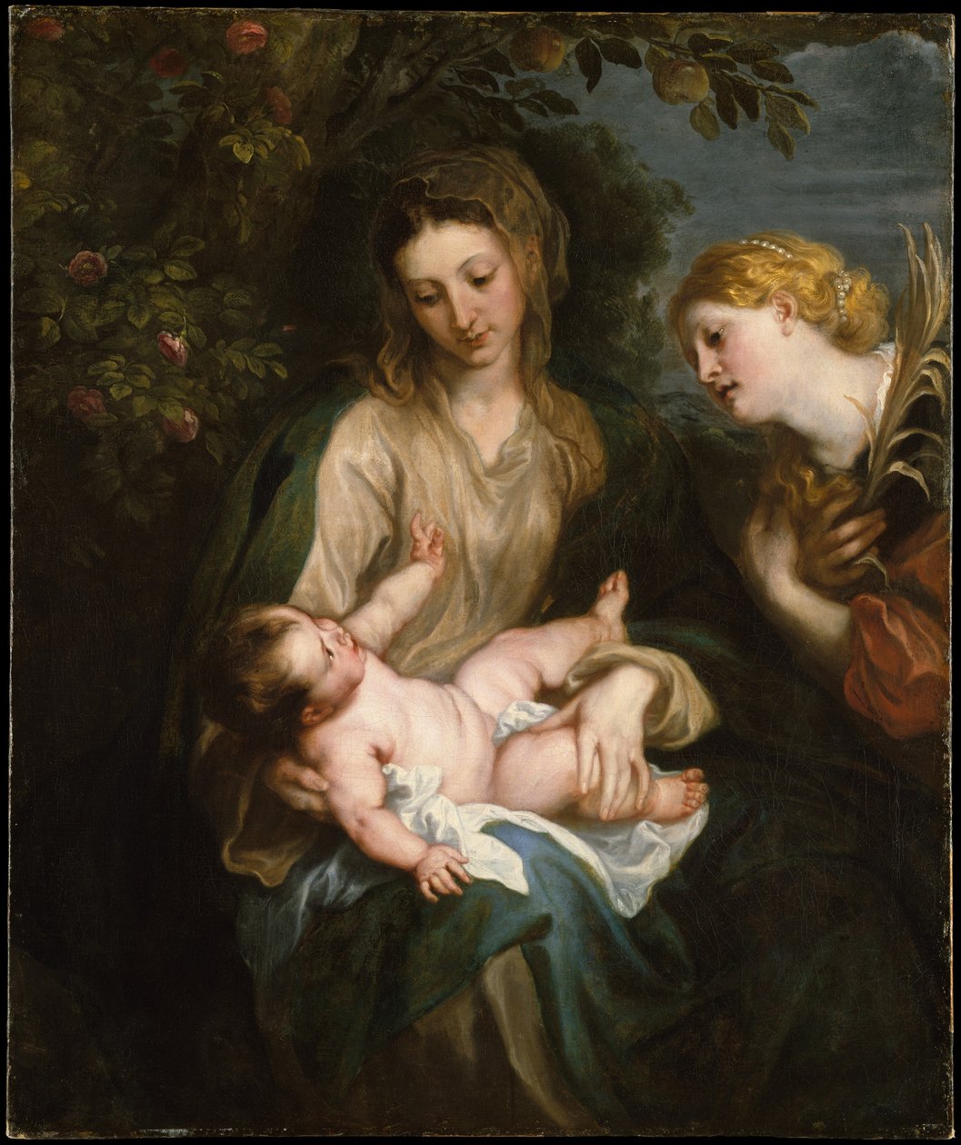 Madonna con il Bambino e Santa Caterina d’Alessandria da Anthony van Dyck