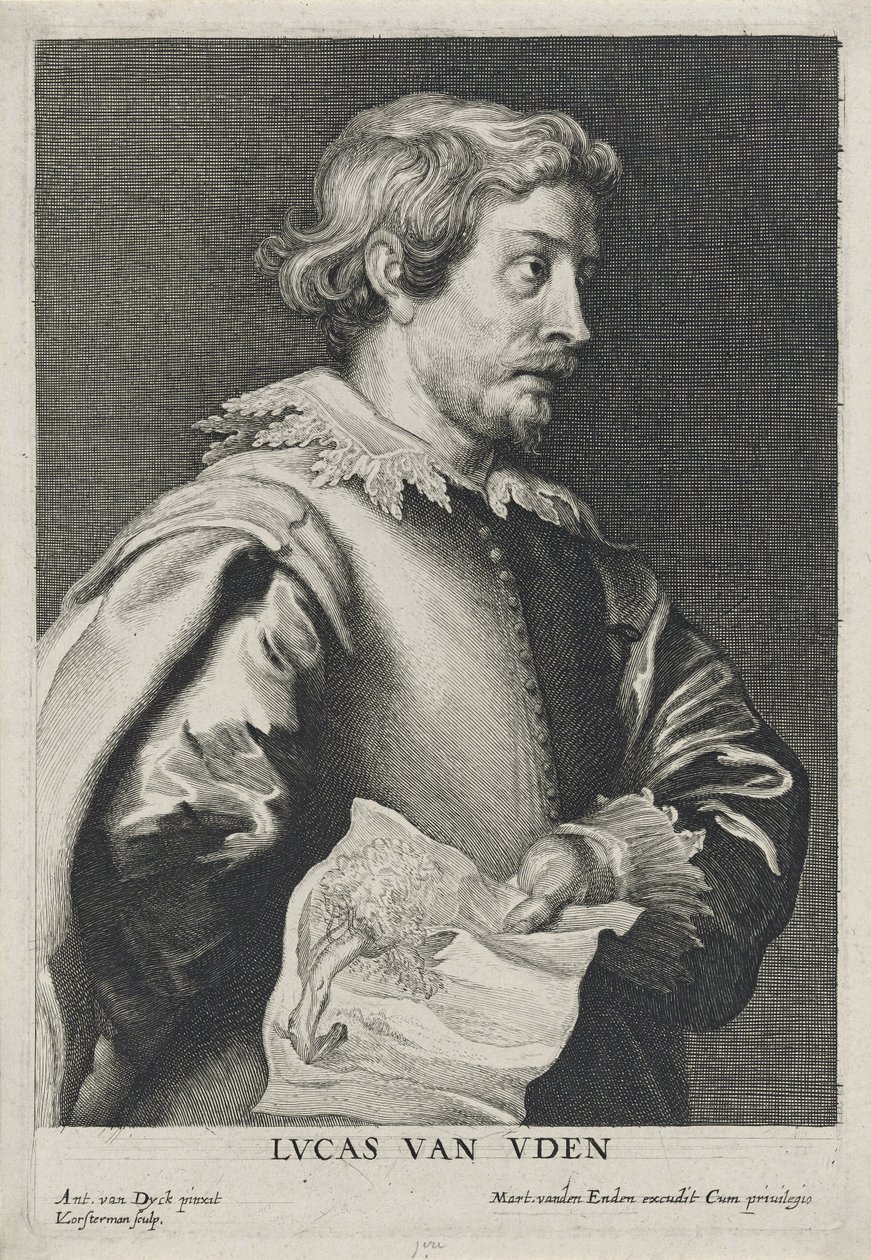 Lucas van Uden, 1630-1640, incisione di Lucus Vorsterman da Anthony van after Dyck