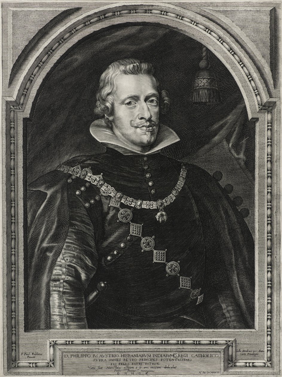 Filippo IV, Re di Spagna, inciso da Paulus Pontius, 1632 da Anthony van after Dyck