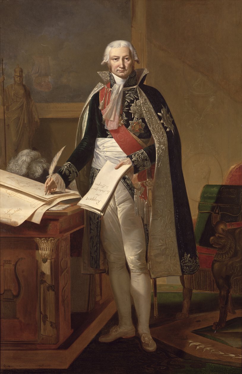 Jean-Baptiste de Nompere de Champagny (1756-1834) Duca di Cadore, dopo un dipinto di Theodore Rousseau (1812-67) commissionato nel 1853 da Antoine Ansiaux