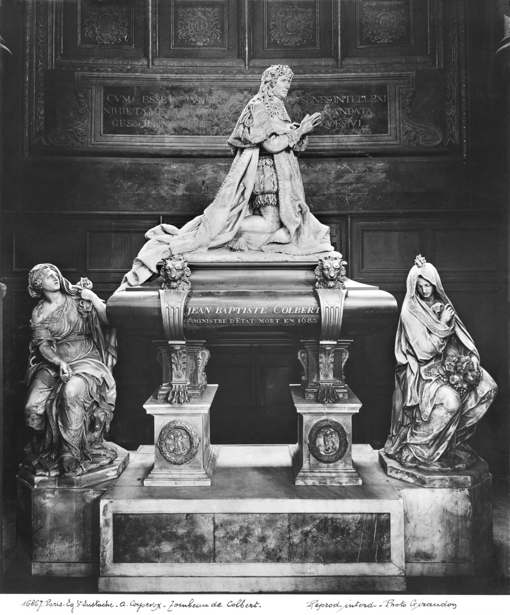 Tomba di Jean-Baptiste Colbert de Torcy (1619-83), c.1685-1687 (marmo e bronzo dorato) da Antoine Coysevox