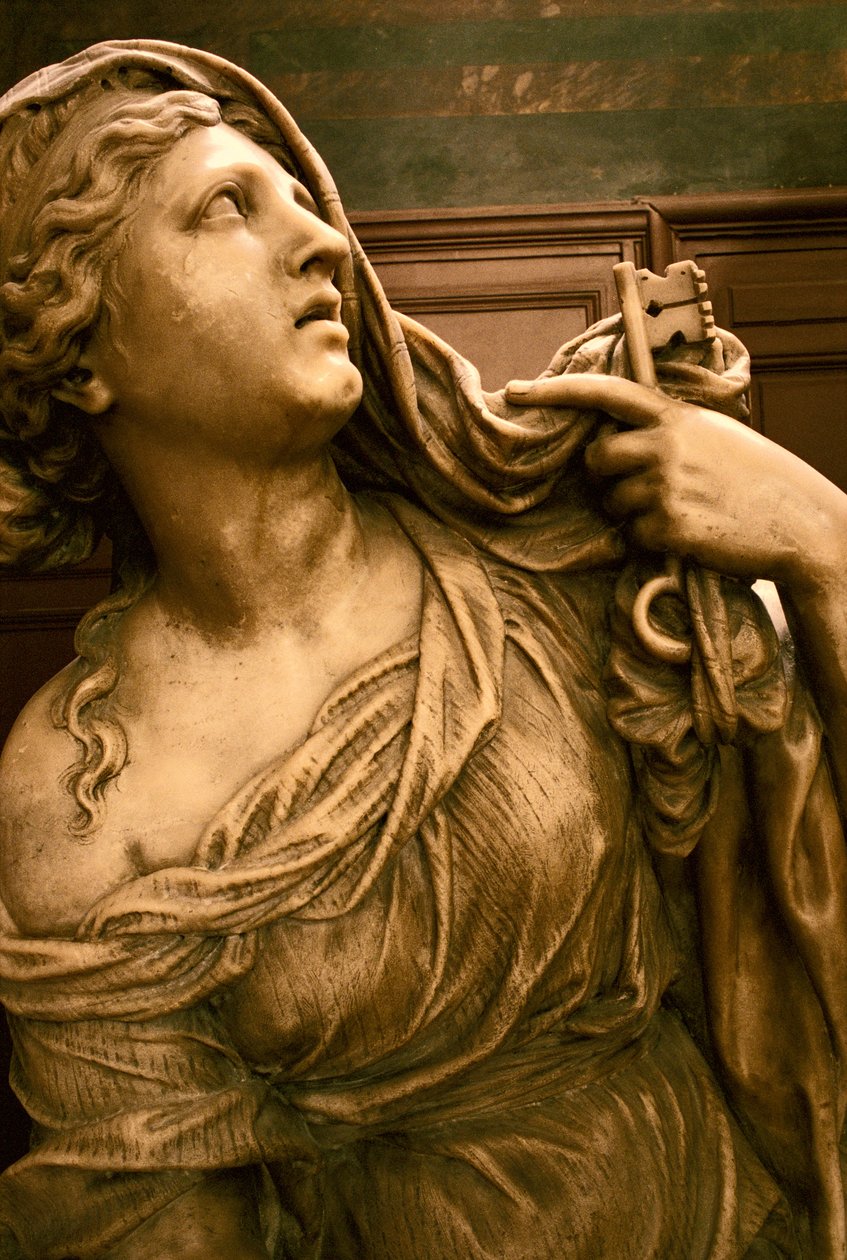 Tomba di Jean-Baptiste Colbert de Torcy, dettaglio della figura allegorica della Fedeltà da Antoine Coysevox
