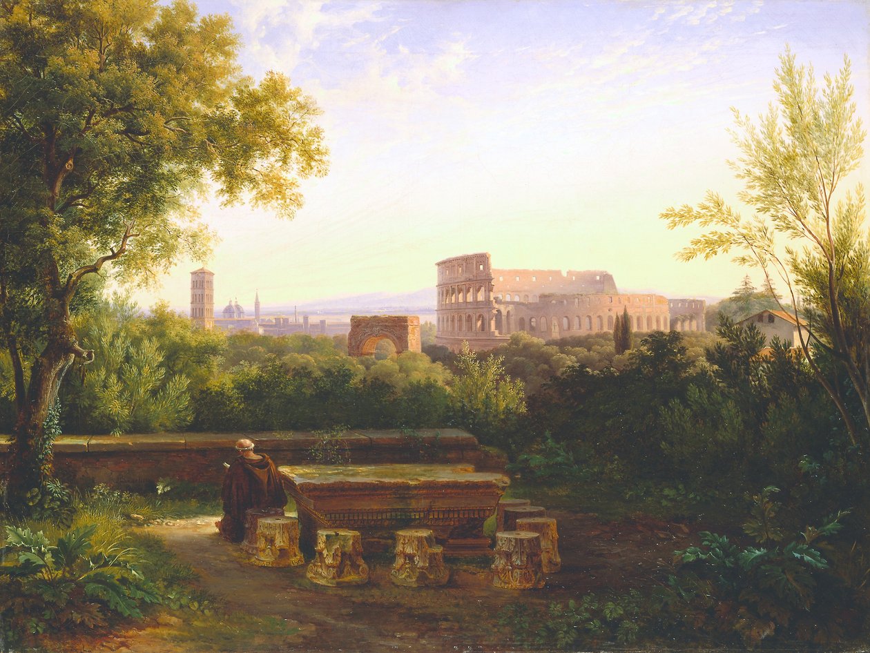 Veduta del Colosseo dagli Orti Farnesiani, 1833 da Antoine Fèlix Boisselier