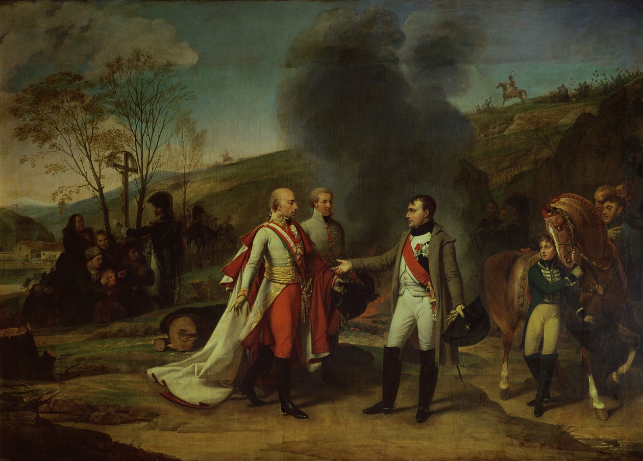 Incontro tra Napoleone I e Francesco II dopo la battaglia di Austerlitz, 4 dicembre 1805 da Antoine Jean Gros
