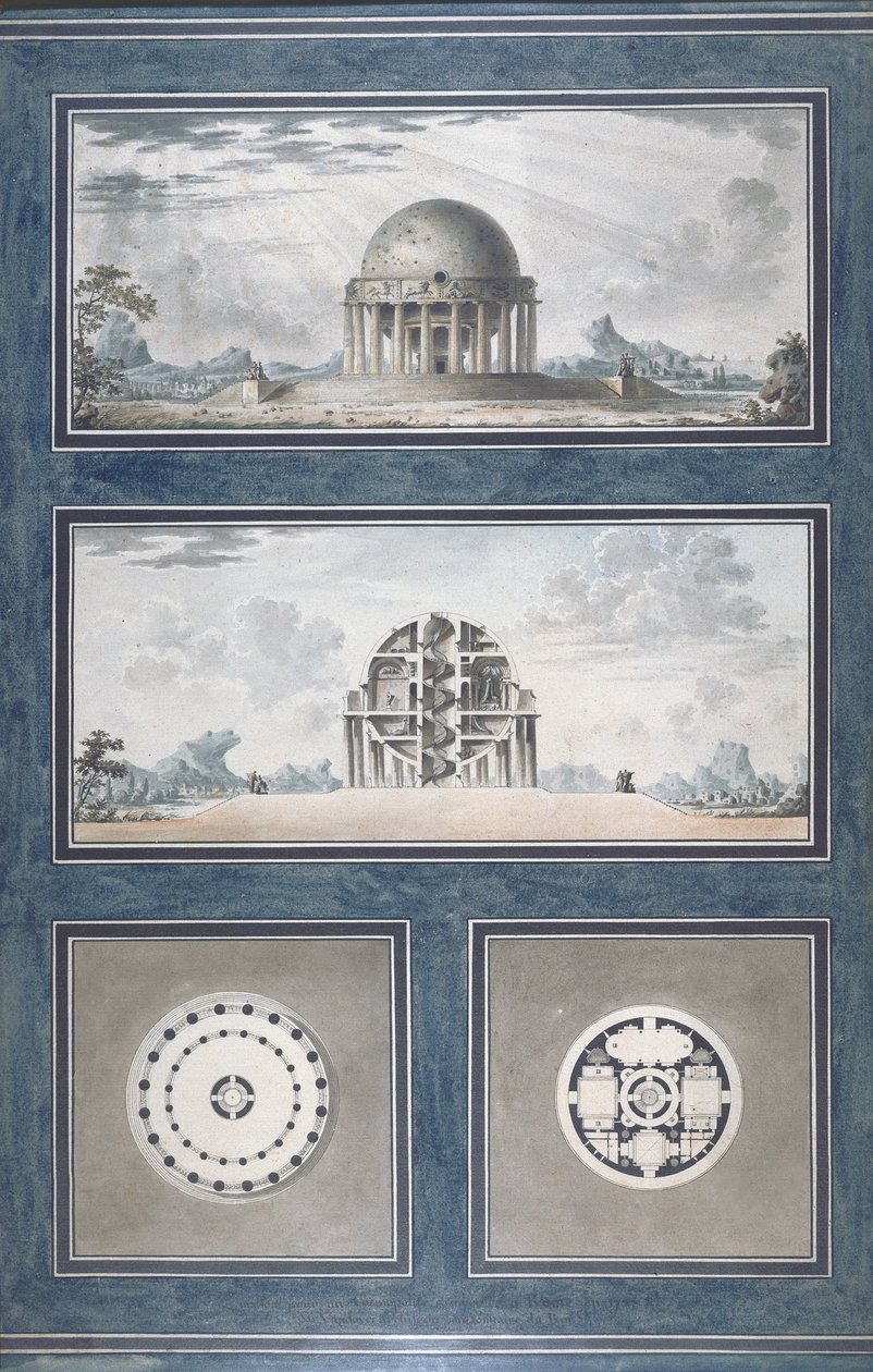 Progetto per una casa per un cosmopolita, 1783 da Antoine Laurent Thomas Vaudoyer