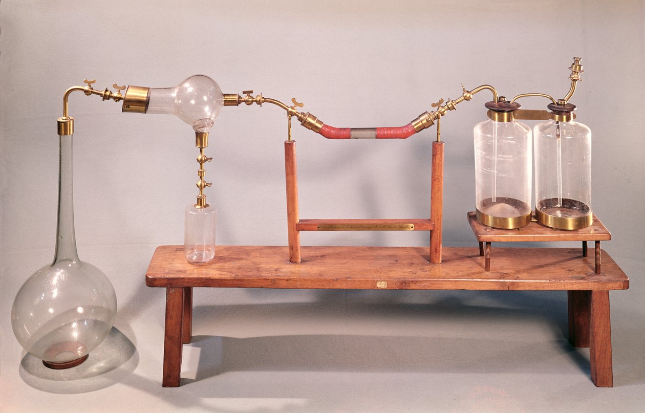 Apparato per lo studio della fermentazione da Antoine Laurent de Lavoisier