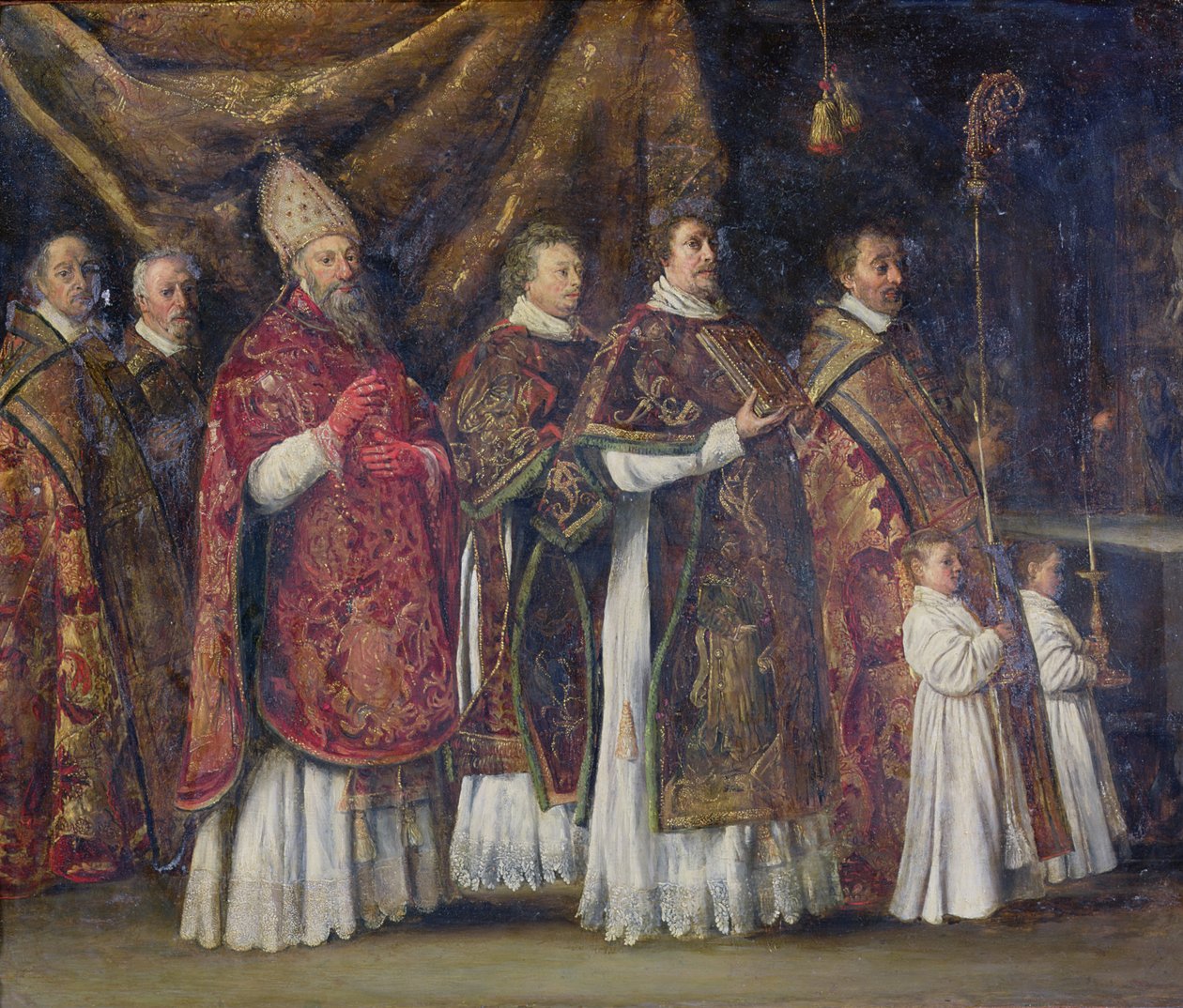 La Messa Pontificale o, La Processione da Antoine Le Nain