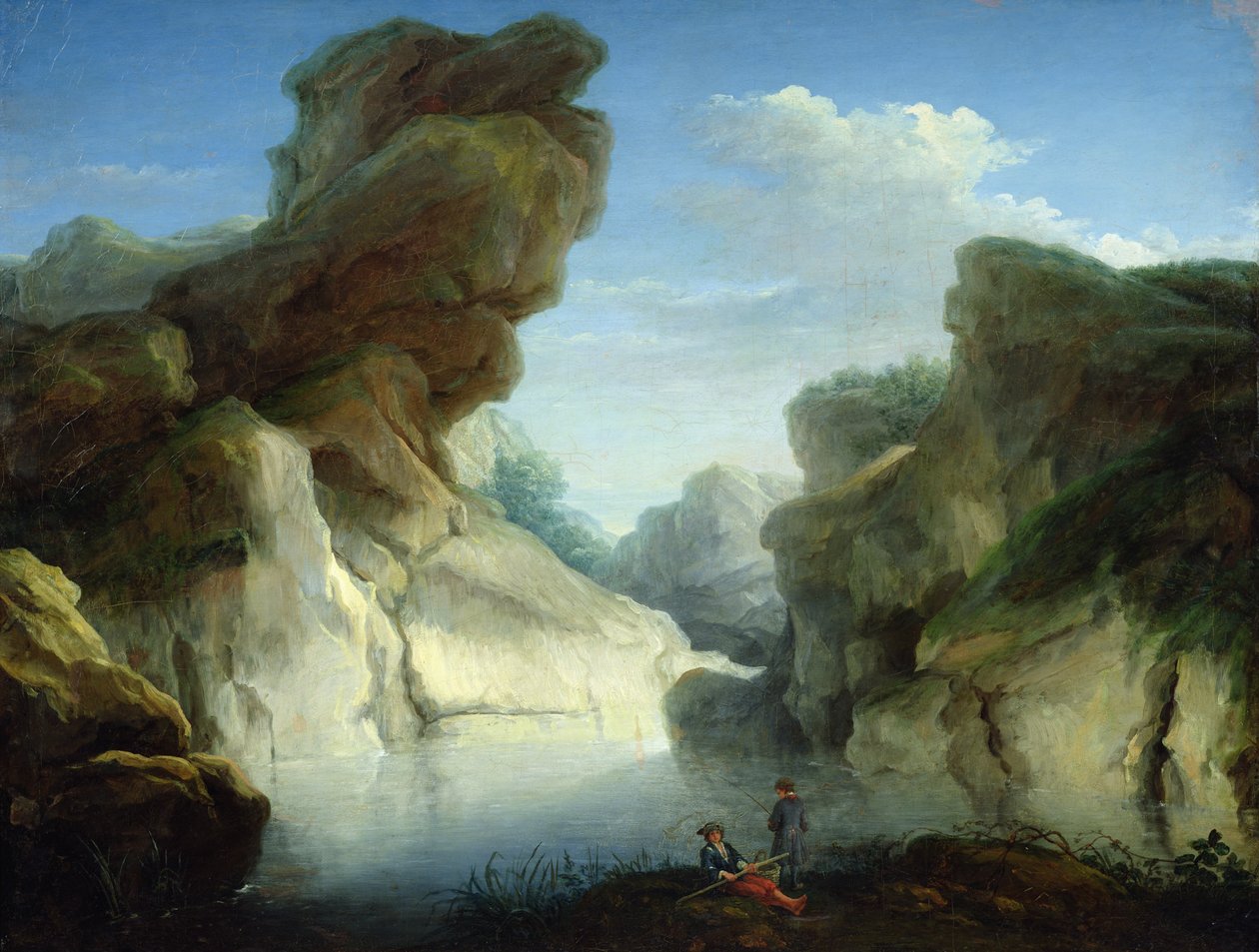 Pescatori vicino a un lago da Antoine Lebel