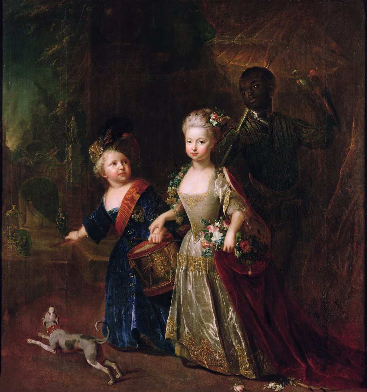 Principe Ereditario Federico II con sua sorella Wilhelmine da Antoine Pesne