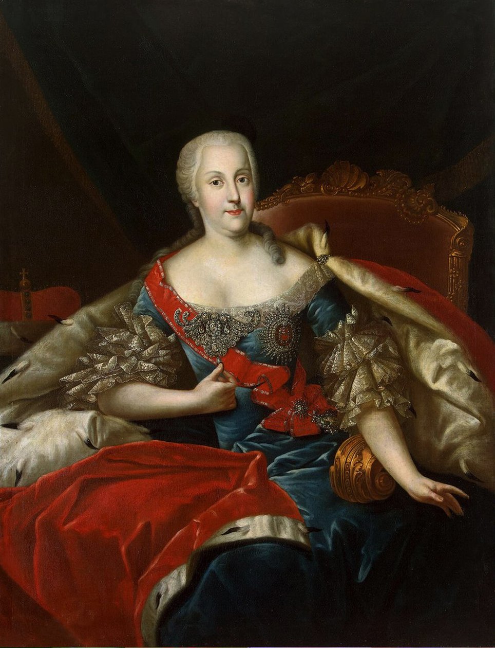 Ritratto di Johanna-Elizabeth, Elettrice di Anhalt-Zerbst, c.1746 da Antoine Pesne