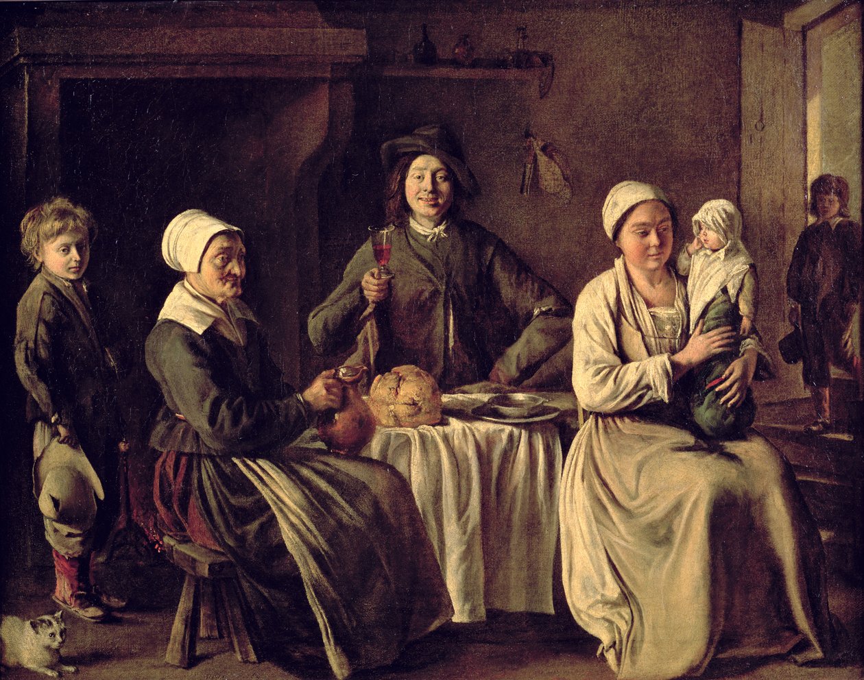 La famiglia del contadino, 1642 da Mathieu Le Nain