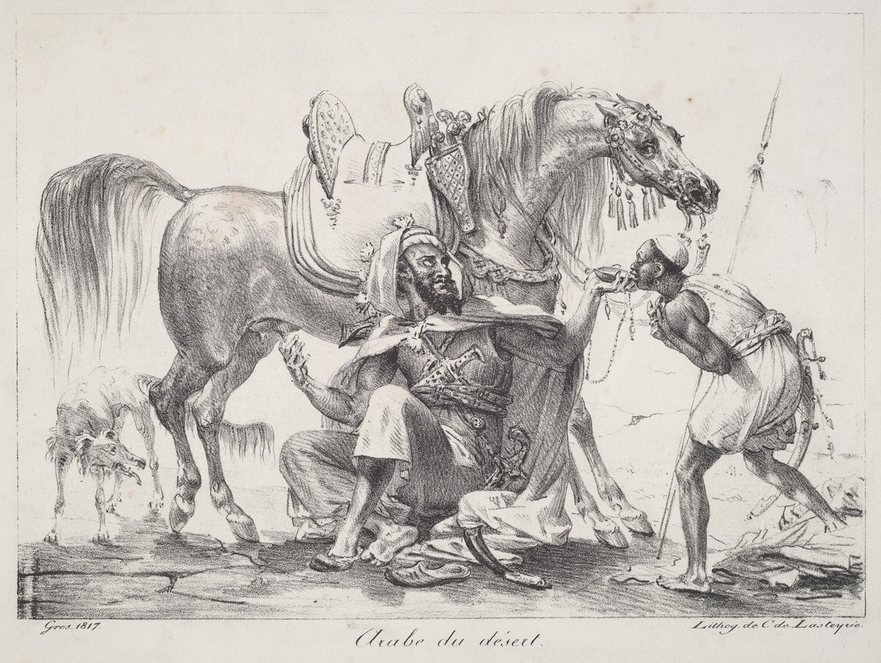 Arabo del deserto da Antoine-Jean Gros