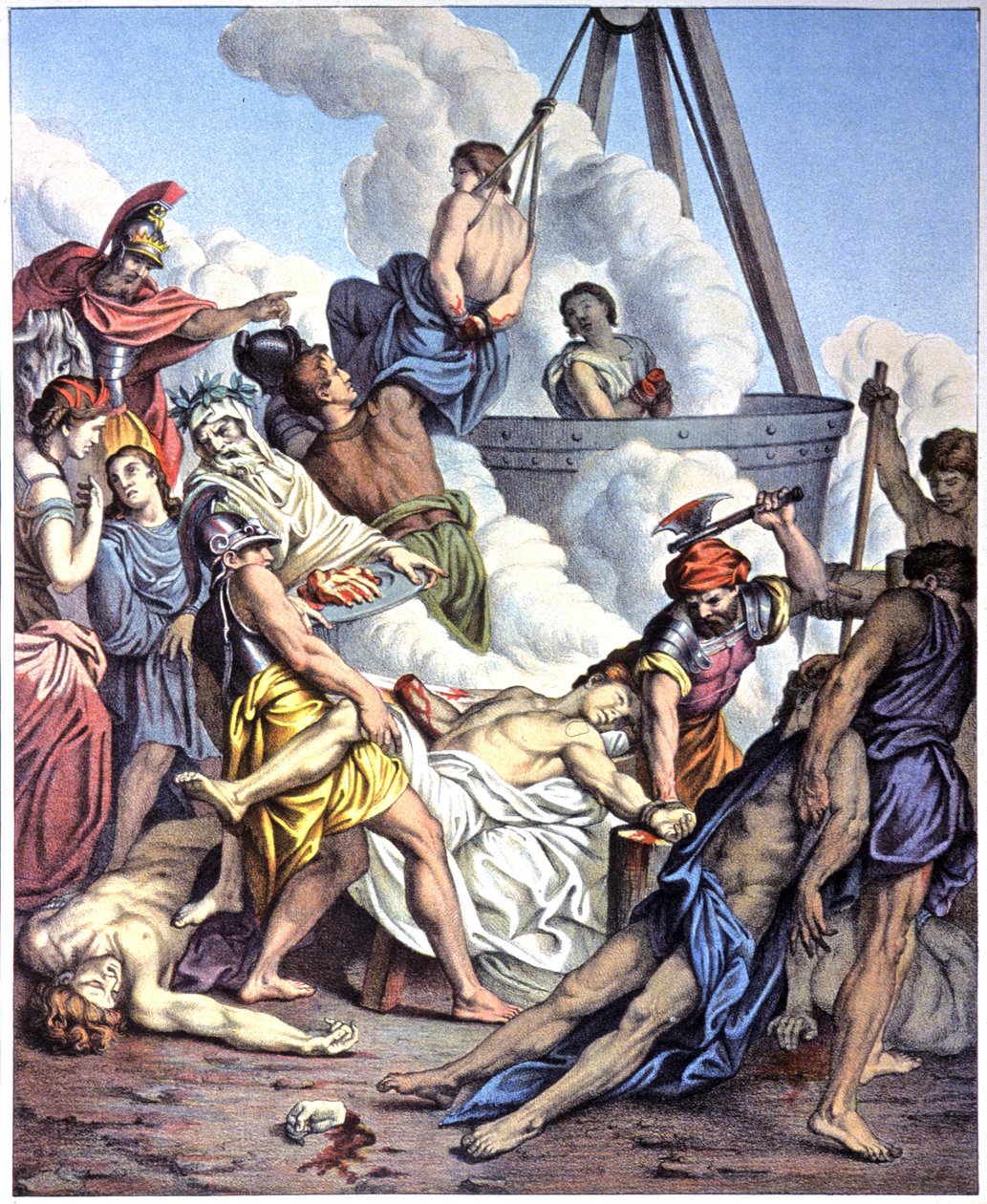 Martirio dei Maccabei, metà del XIX secolo (illustrazione) da Antoine (after) Dieu