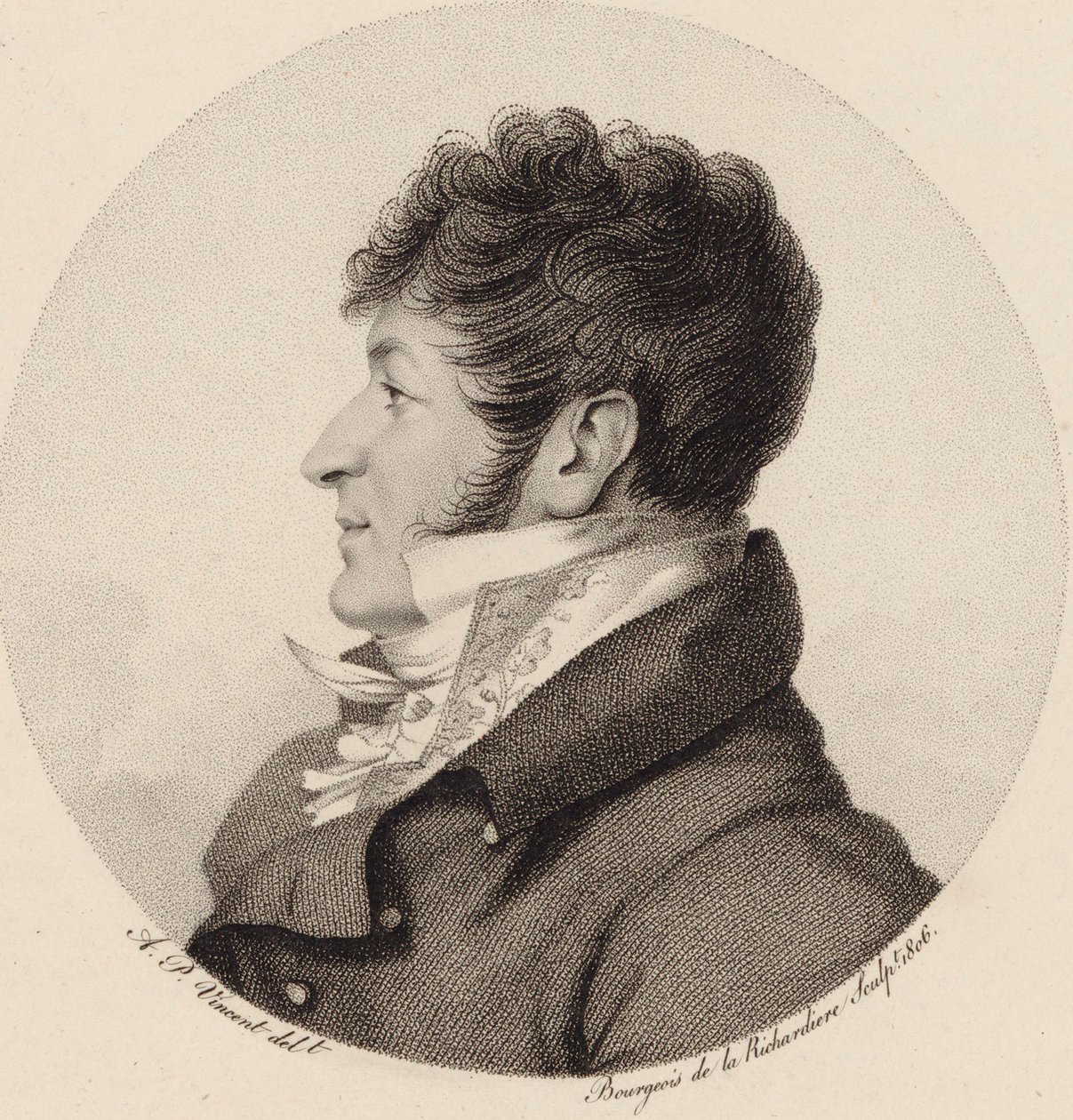 Ritratto del compositore Charles-Henri Plantade 1764-1839 da Antoine Achille Bourgeois de La Richardiere