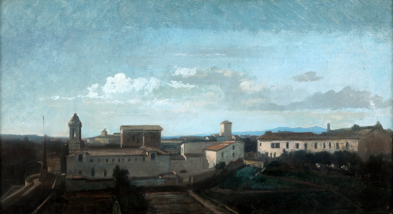 La Chiesa della Trinità dei Monti, Roma, XIX secolo da Antoine Auguste Ernest Hebert