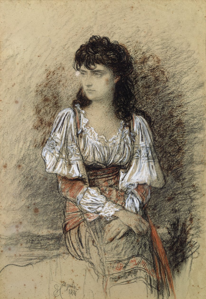Un contadino vestito, 1876 da Antoine Auguste Ernest Herbert or Hebert