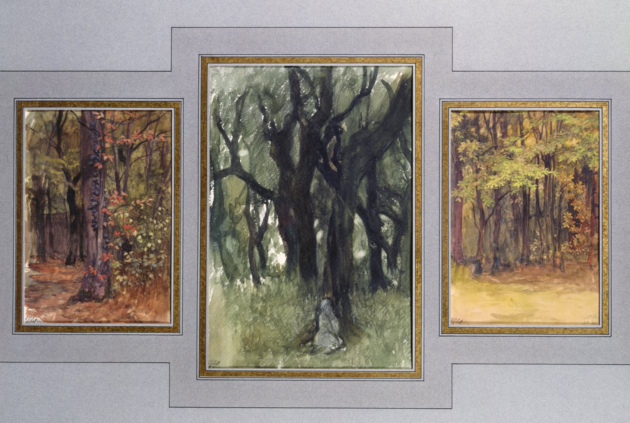 Quercia e boschetto, Villa Medici, Roma da Antoine Auguste Ernest Herbert or Hebert