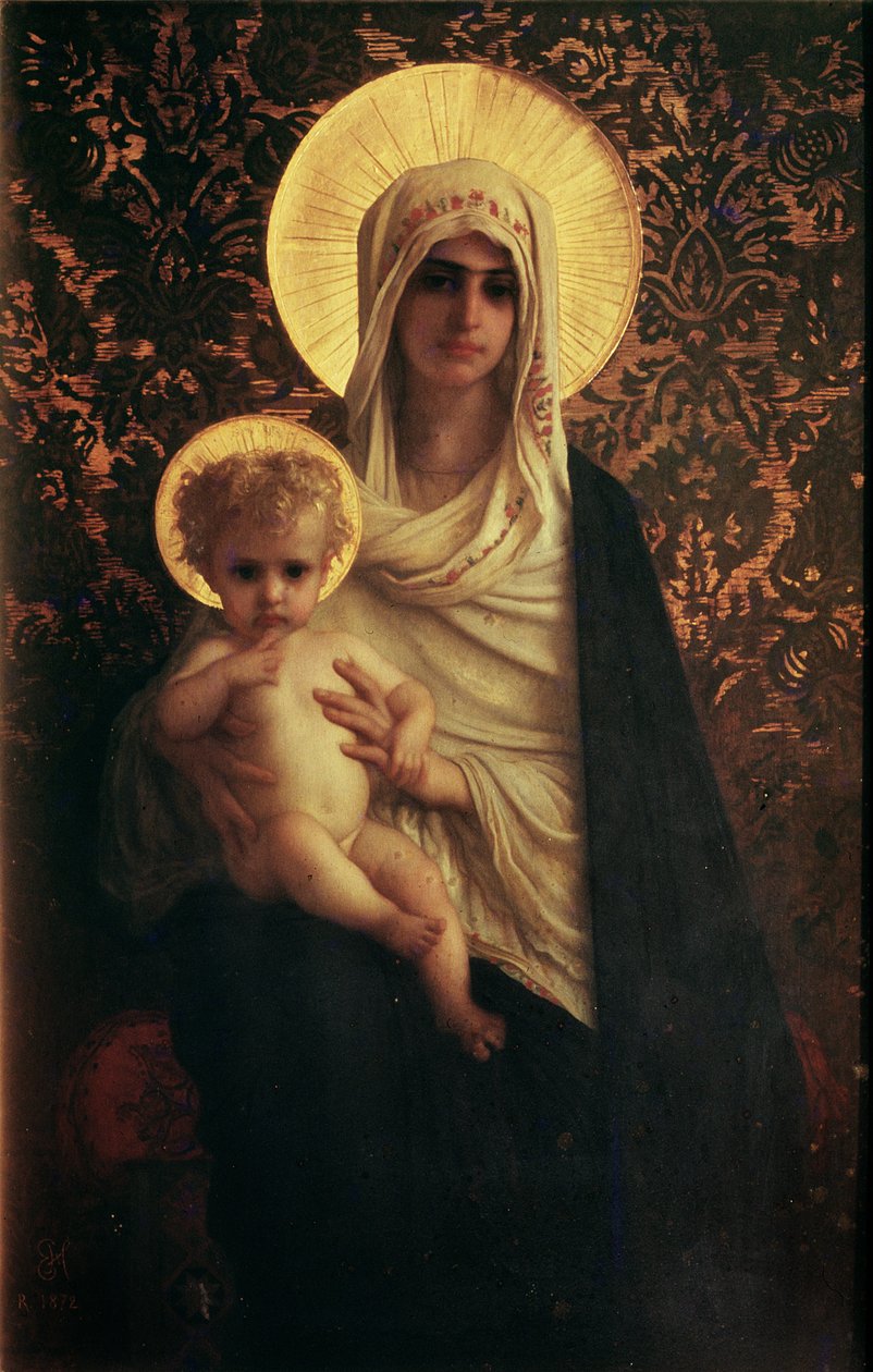 Vergine e Bambino, 1872 da Antoine Auguste Ernest Herbert or Hebert